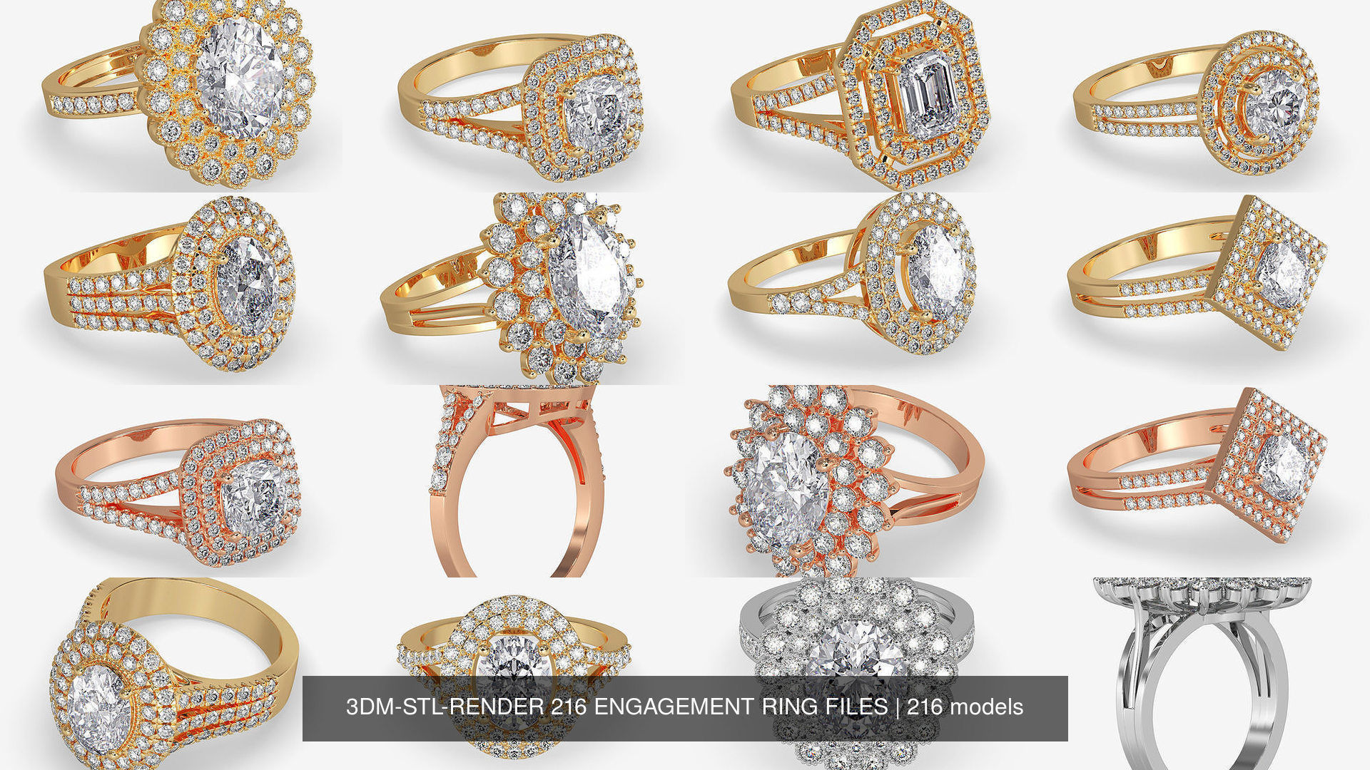 3DM-STL-RENDER 317 ENGAGEMENT RING FILES 3D Model Collection_92
