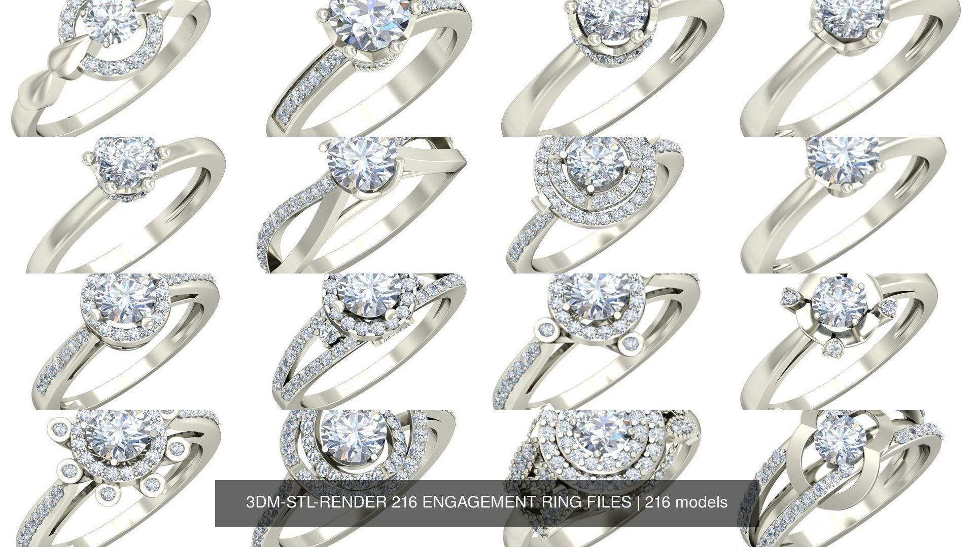 3DM-STL-RENDER 317 ENGAGEMENT RING FILES 3D Model Collection_28