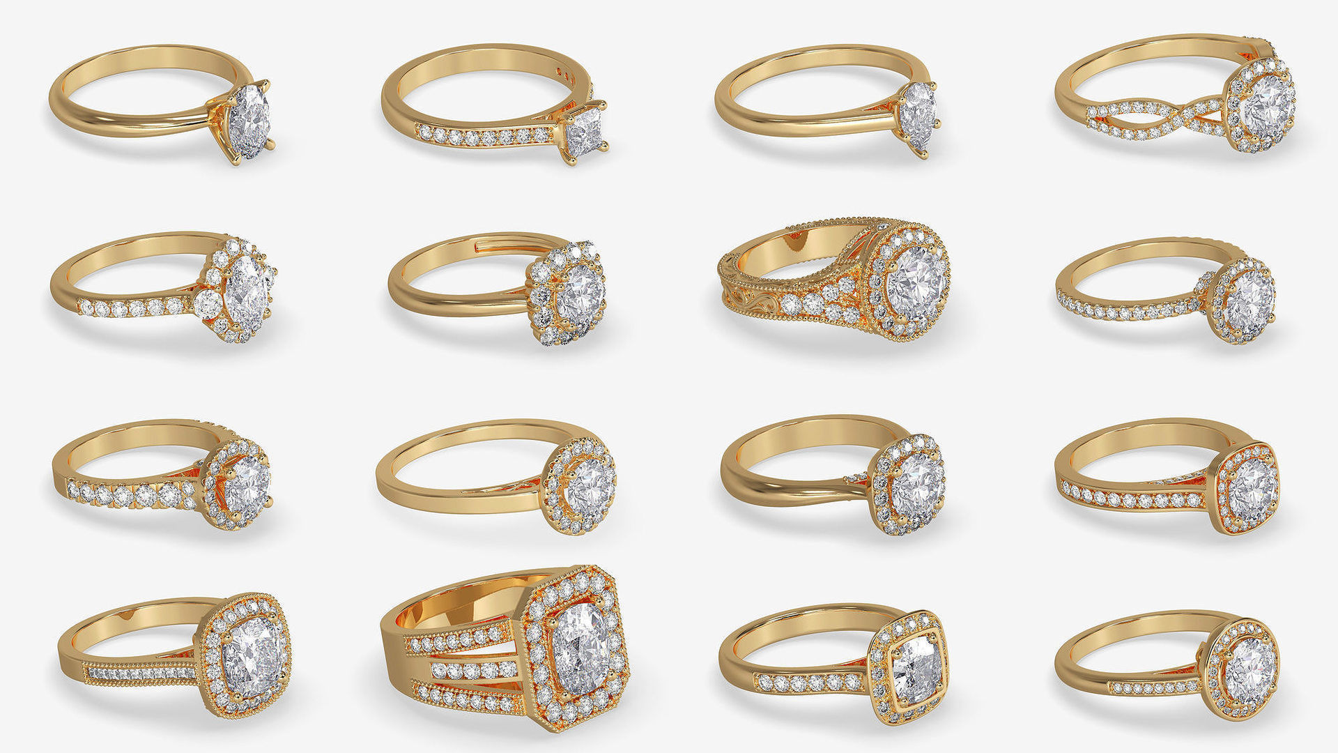 3DM-STL-RENDER 317 ENGAGEMENT RING FILES 3D Model Collection_74