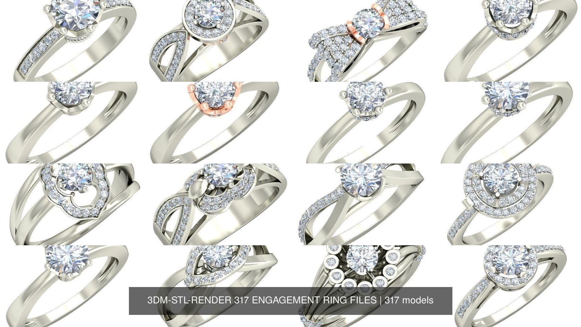 3DM-STL-RENDER 317 ENGAGEMENT RING FILES 3D Model Collection_38
