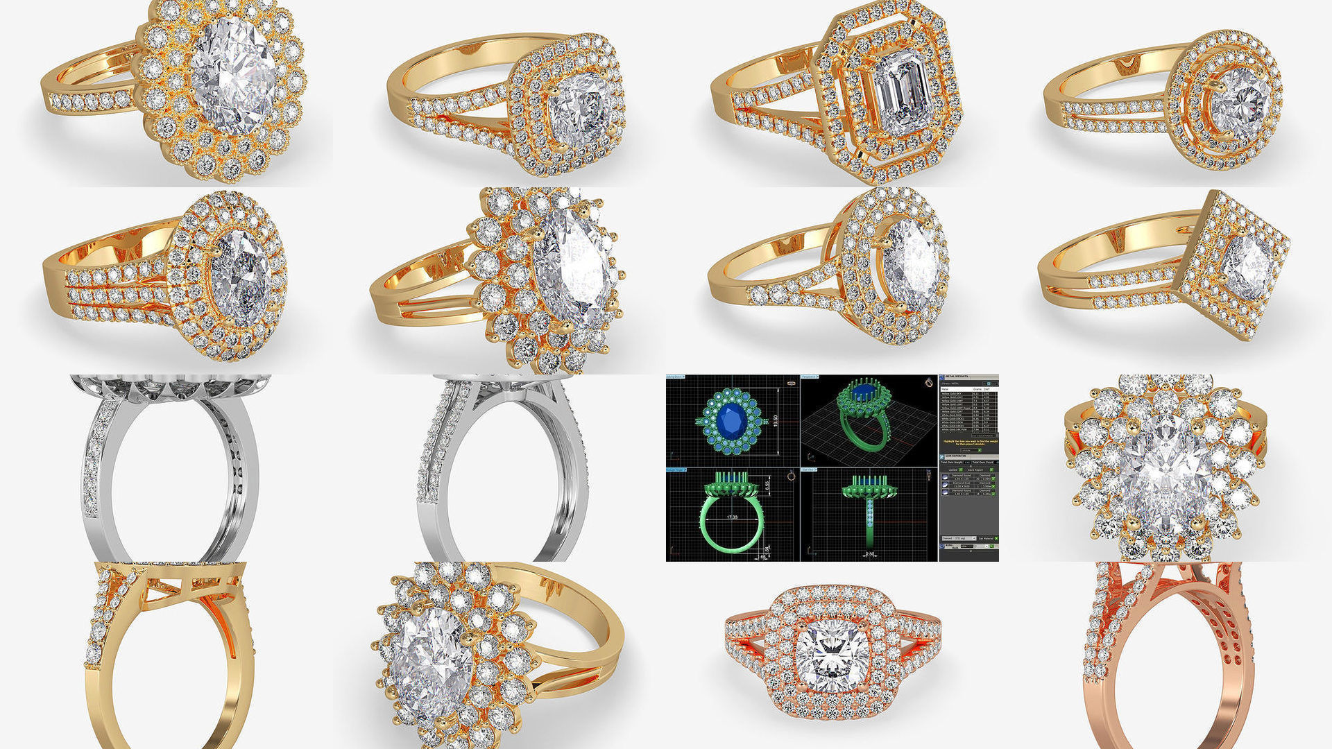 3DM-STL-RENDER 317 ENGAGEMENT RING FILES 3D Model Collection_95