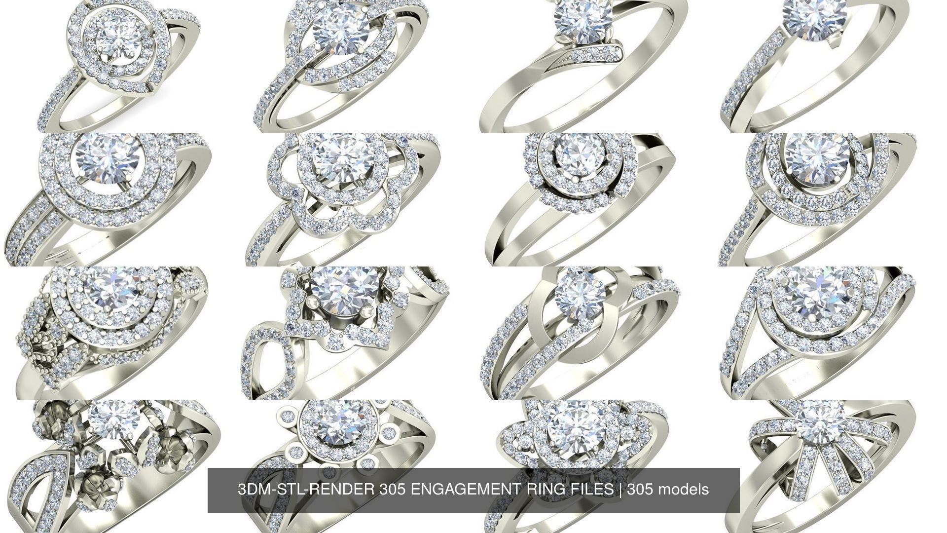 3DM-STL-RENDER 317 ENGAGEMENT RING FILES 3D Model Collection_6