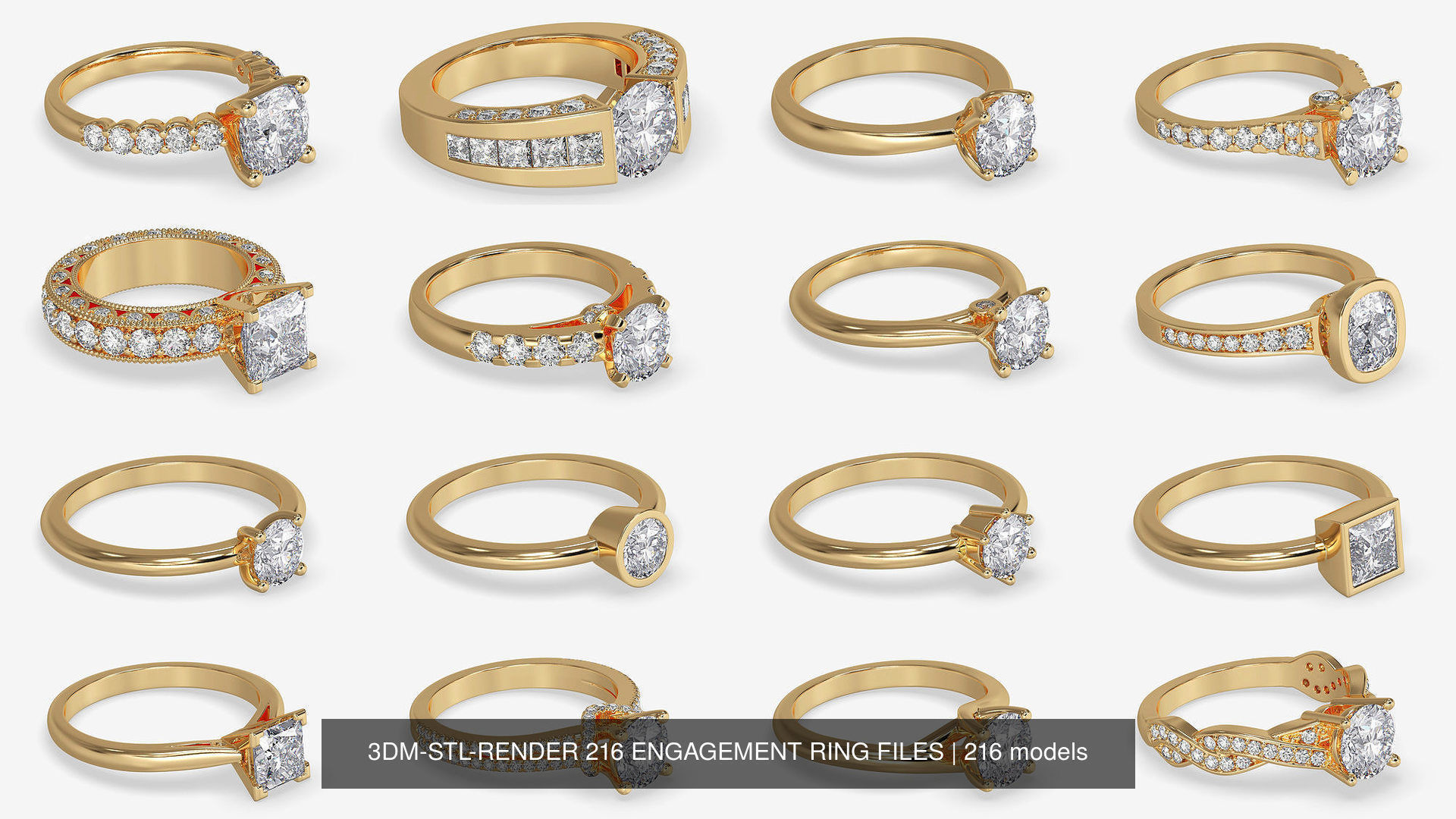 3DM-STL-RENDER 317 ENGAGEMENT RING FILES 3D Model Collection_88