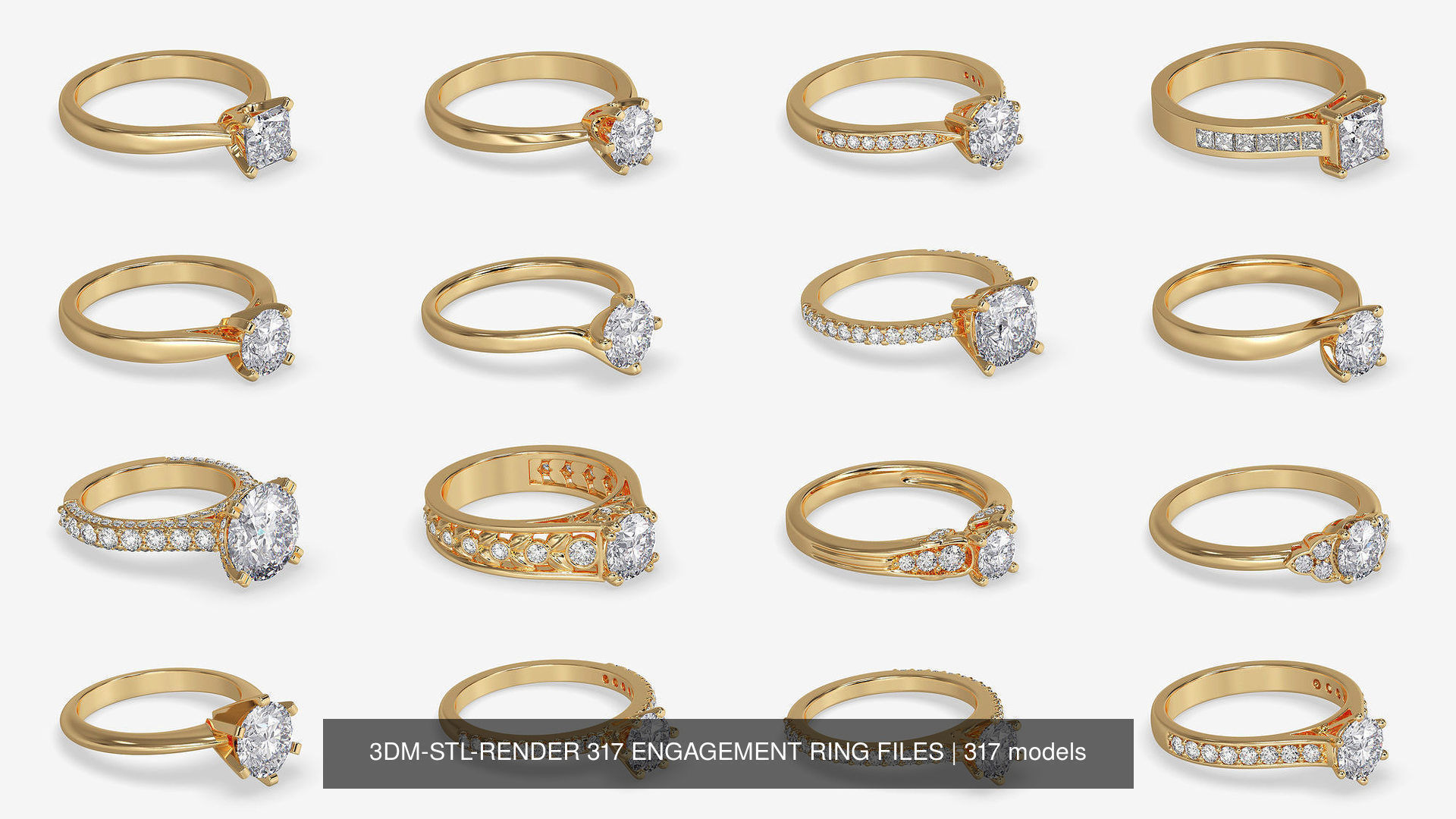 3DM-STL-RENDER 317 ENGAGEMENT RING FILES 3D Model Collection_56