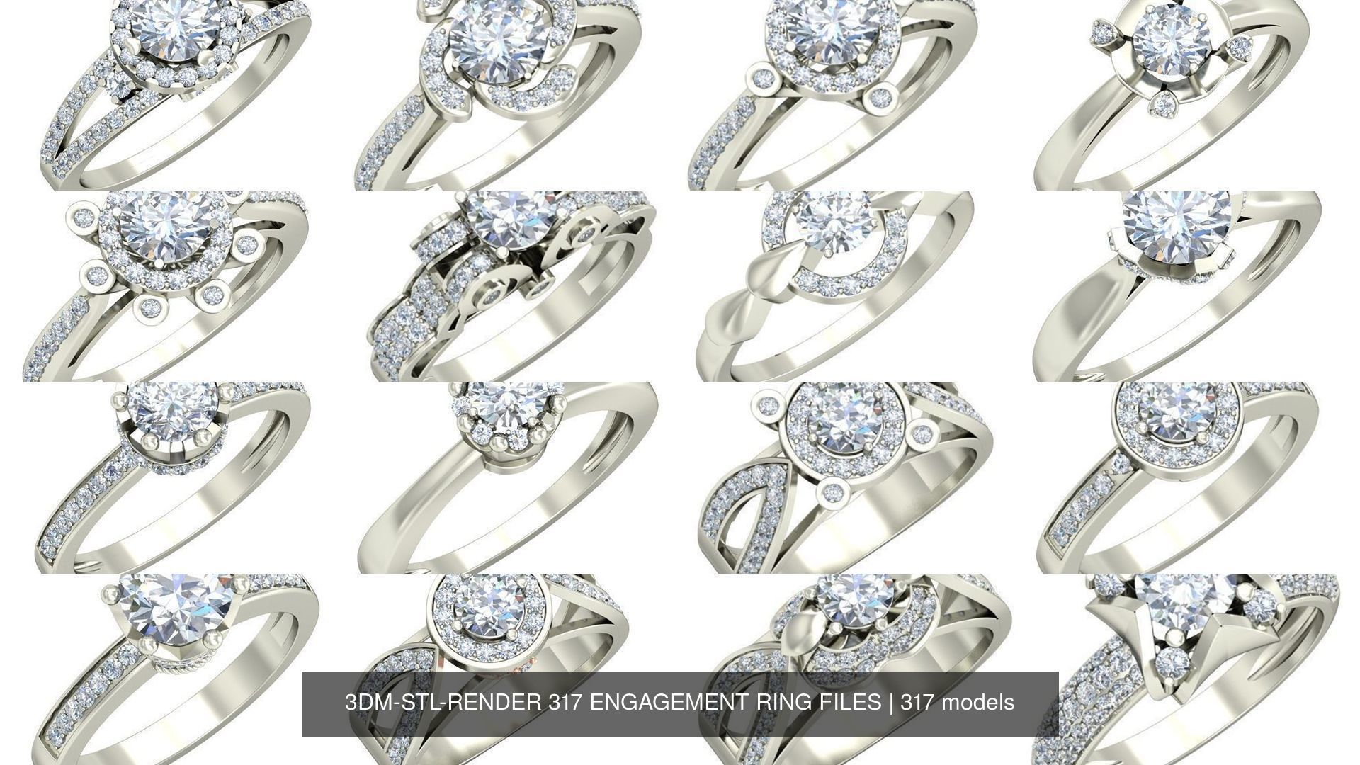 3DM-STL-RENDER 317 ENGAGEMENT RING FILES 3D Model Collection_5