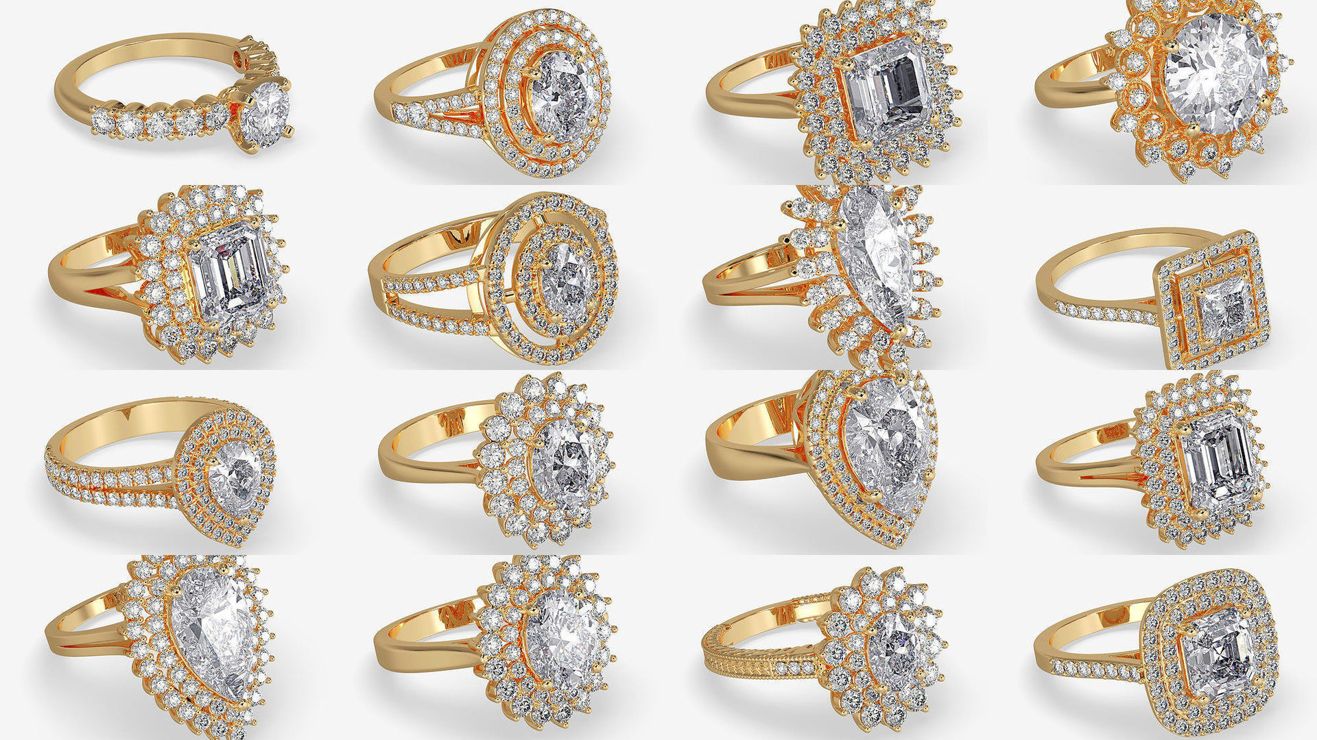 3DM-STL-RENDER 317 ENGAGEMENT RING FILES 3D Model Collection_90