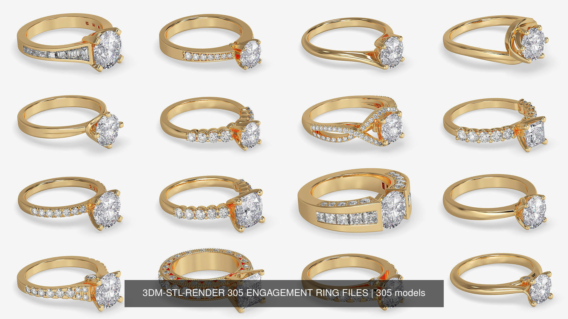 3DM-STL-RENDER 317 ENGAGEMENT RING FILES 3D Model Collection_66