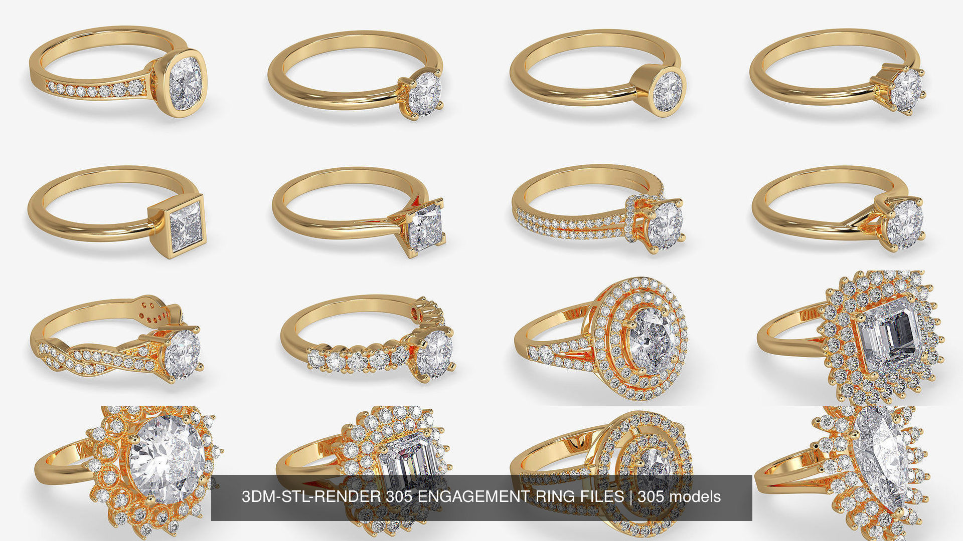 3DM-STL-RENDER 317 ENGAGEMENT RING FILES 3D Model Collection_69
