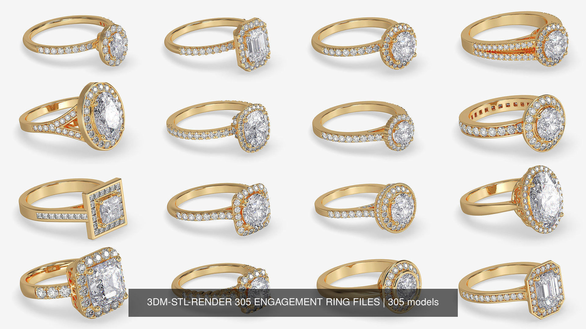 3DM-STL-RENDER 317 ENGAGEMENT RING FILES 3D Model Collection_59