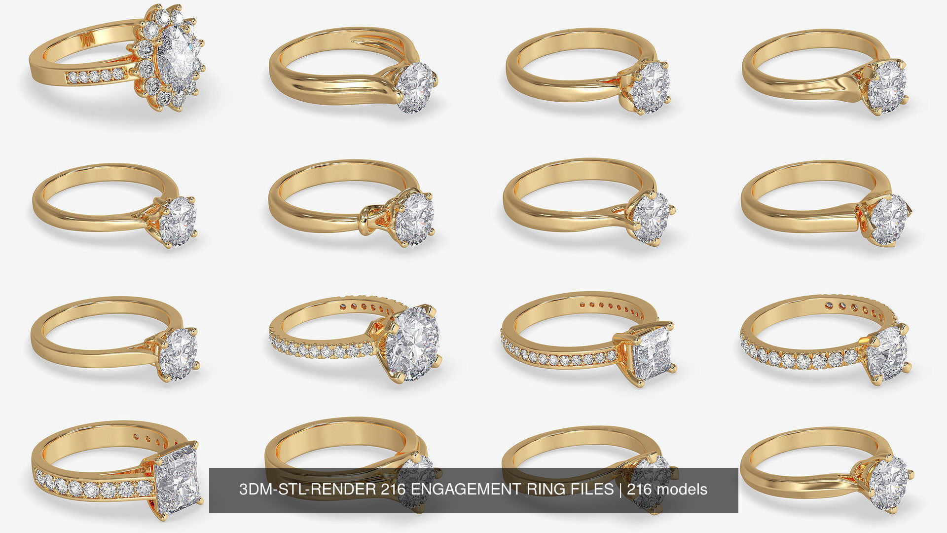 3DM-STL-RENDER 317 ENGAGEMENT RING FILES 3D Model Collection_82