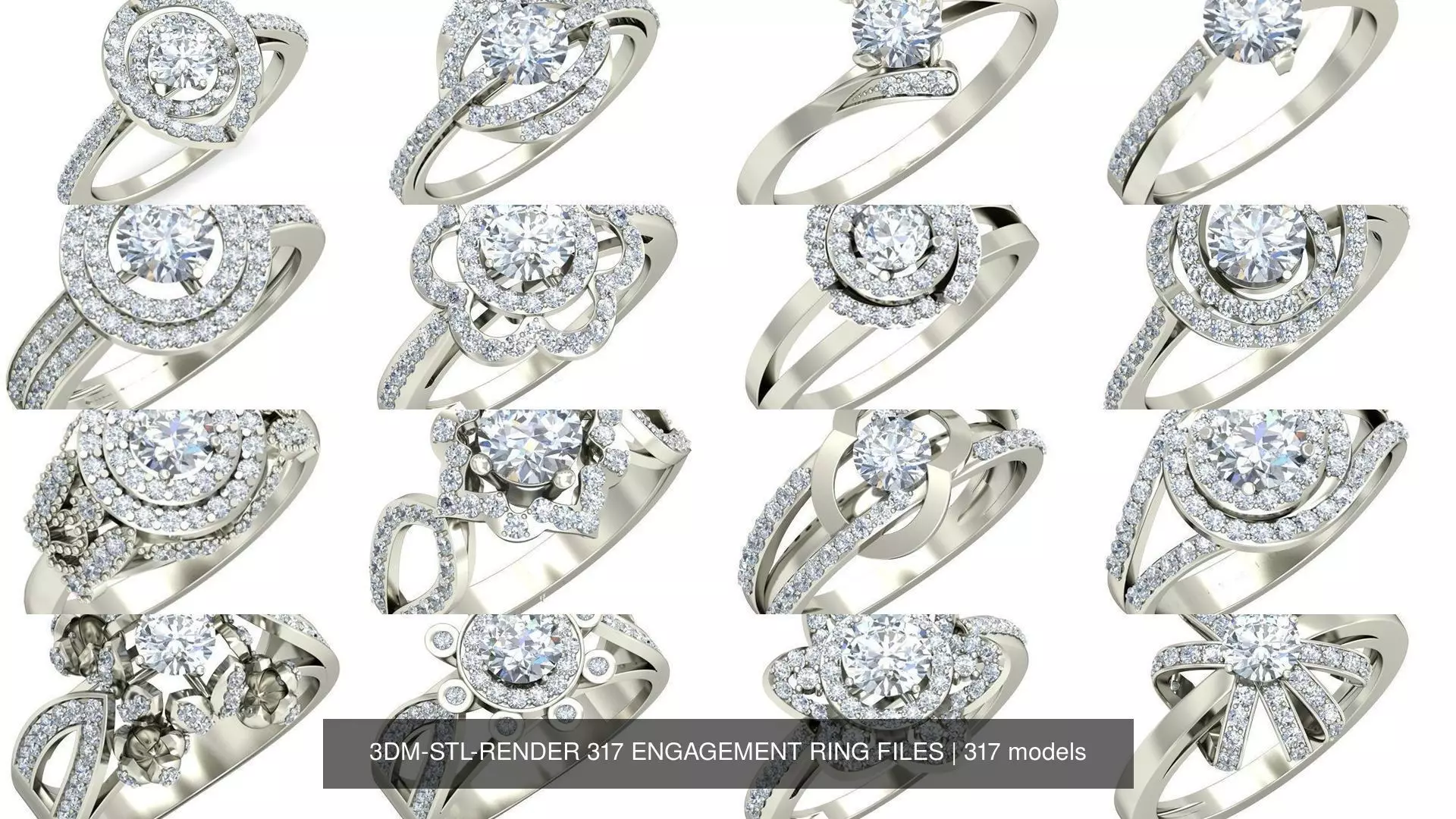 3DM-STL-RENDER 317 ENGAGEMENT RING FILES 3D Model Collection_1