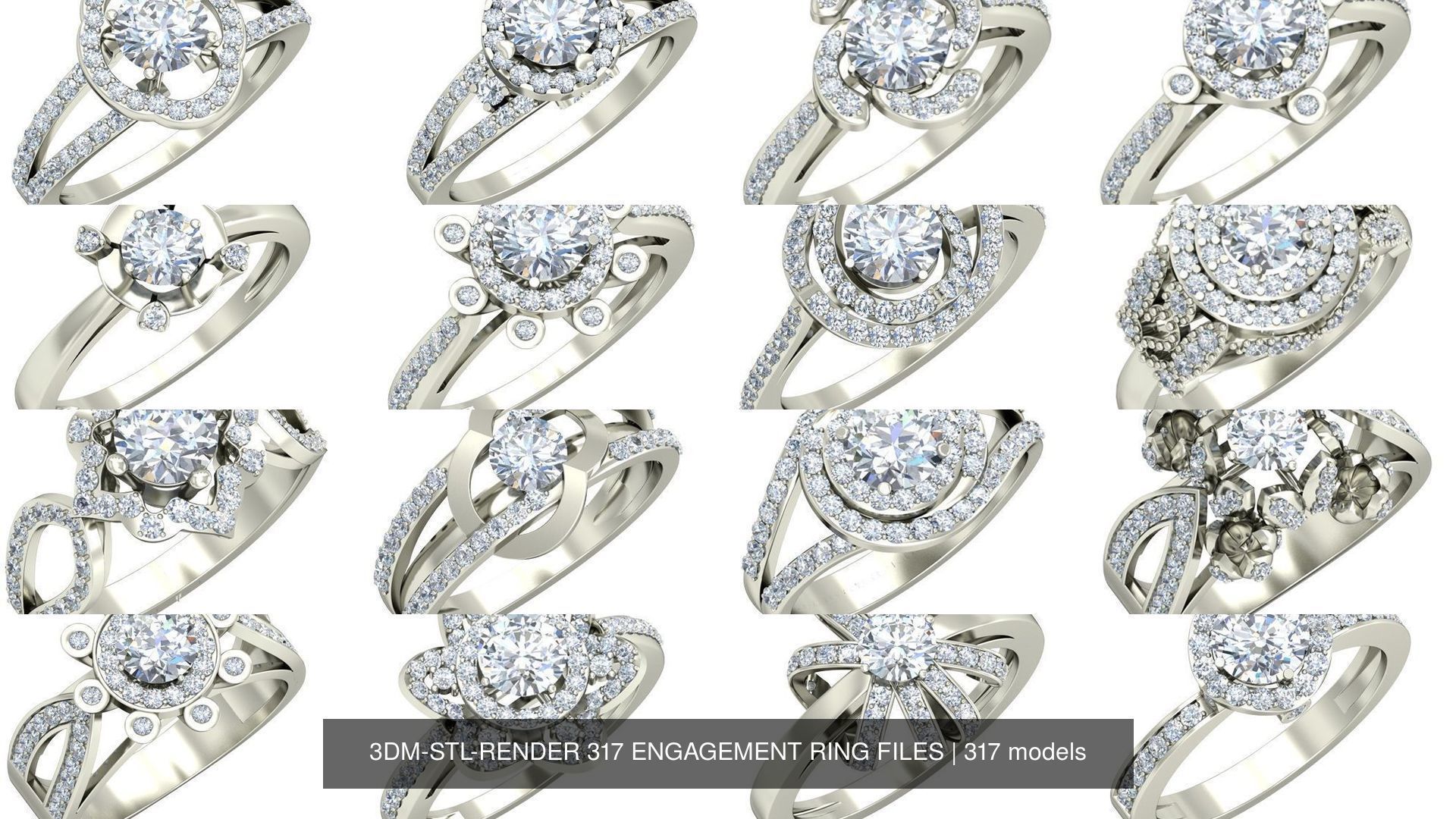 3DM-STL-RENDER 317 ENGAGEMENT RING FILES 3D Model Collection_15