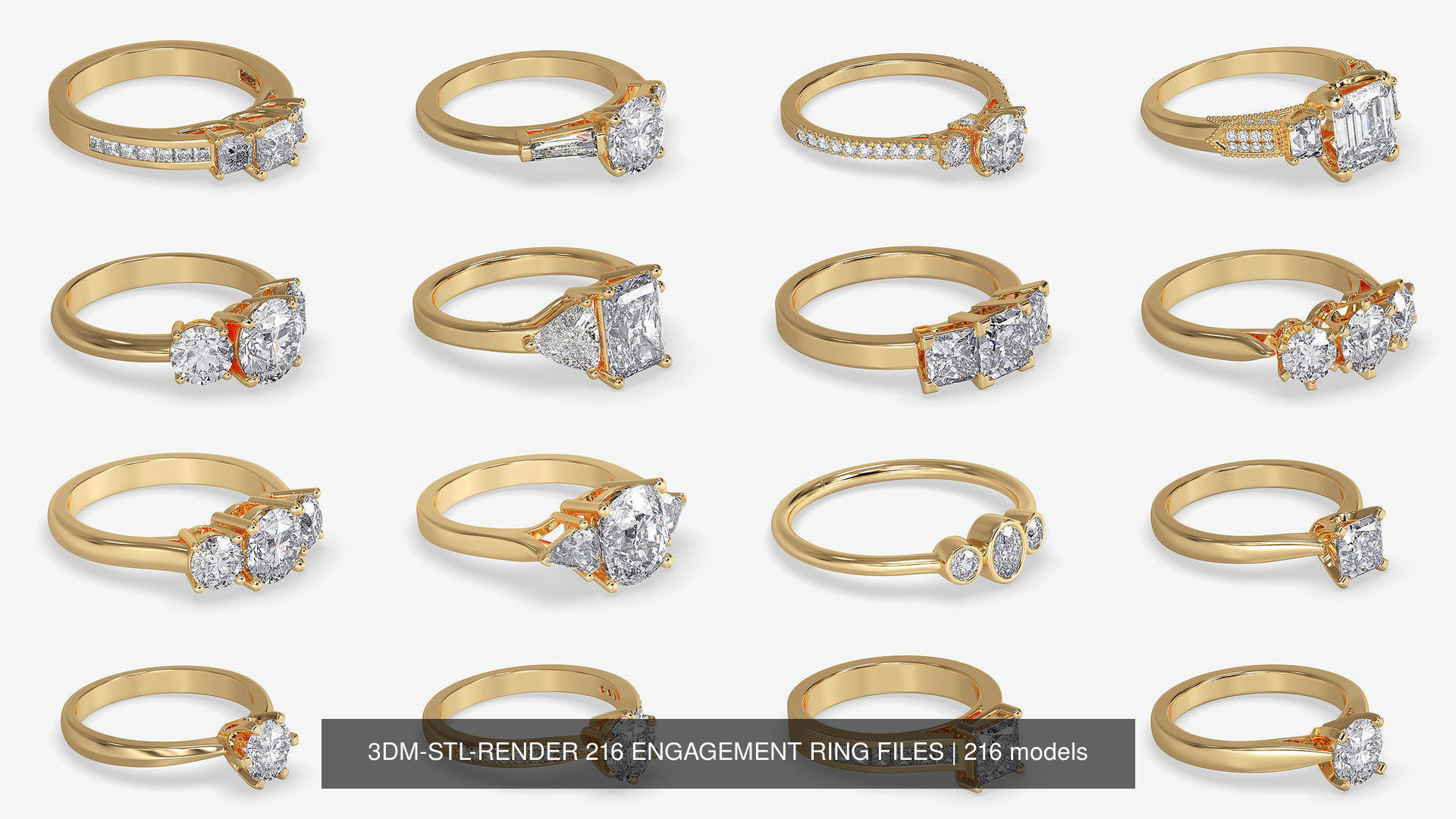 3DM-STL-RENDER 317 ENGAGEMENT RING FILES 3D Model Collection_65