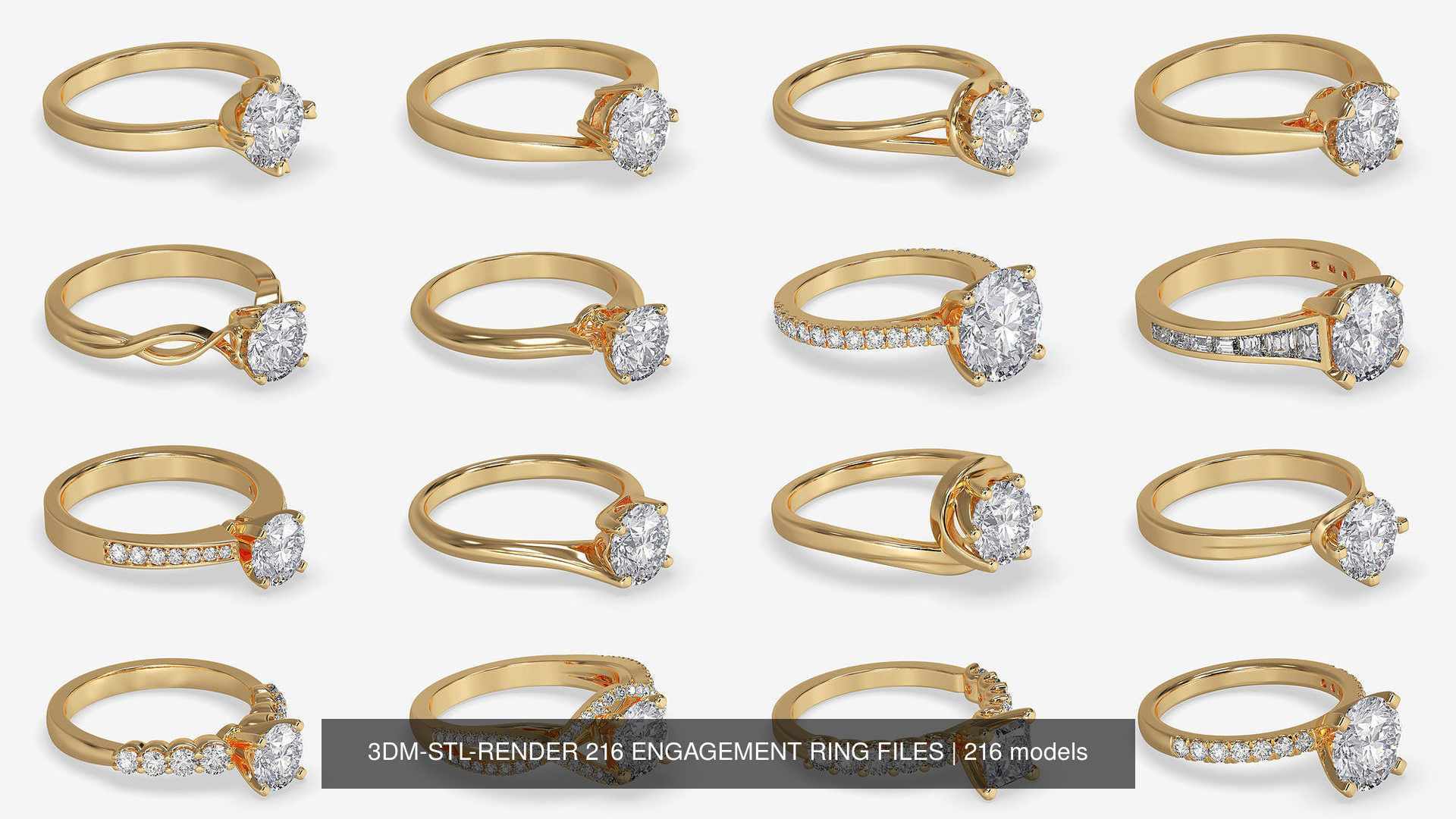 3DM-STL-RENDER 317 ENGAGEMENT RING FILES 3D Model Collection_85