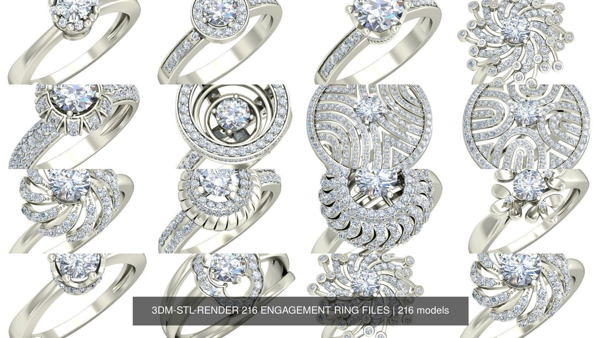 3DM-STL-RENDER 317 ENGAGEMENT RING FILES 3D Model Collection_12