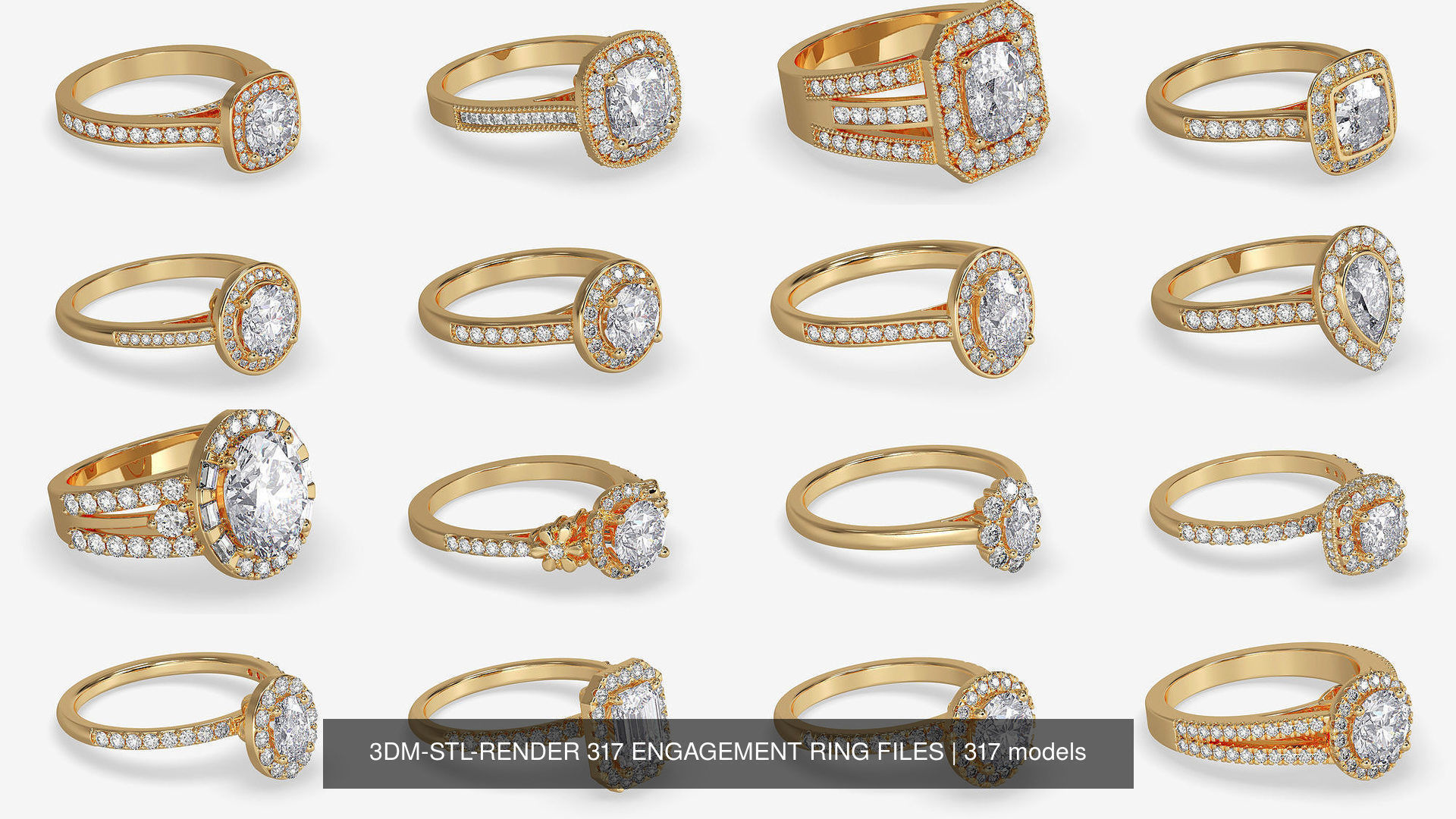 3DM-STL-RENDER 317 ENGAGEMENT RING FILES 3D Model Collection_27