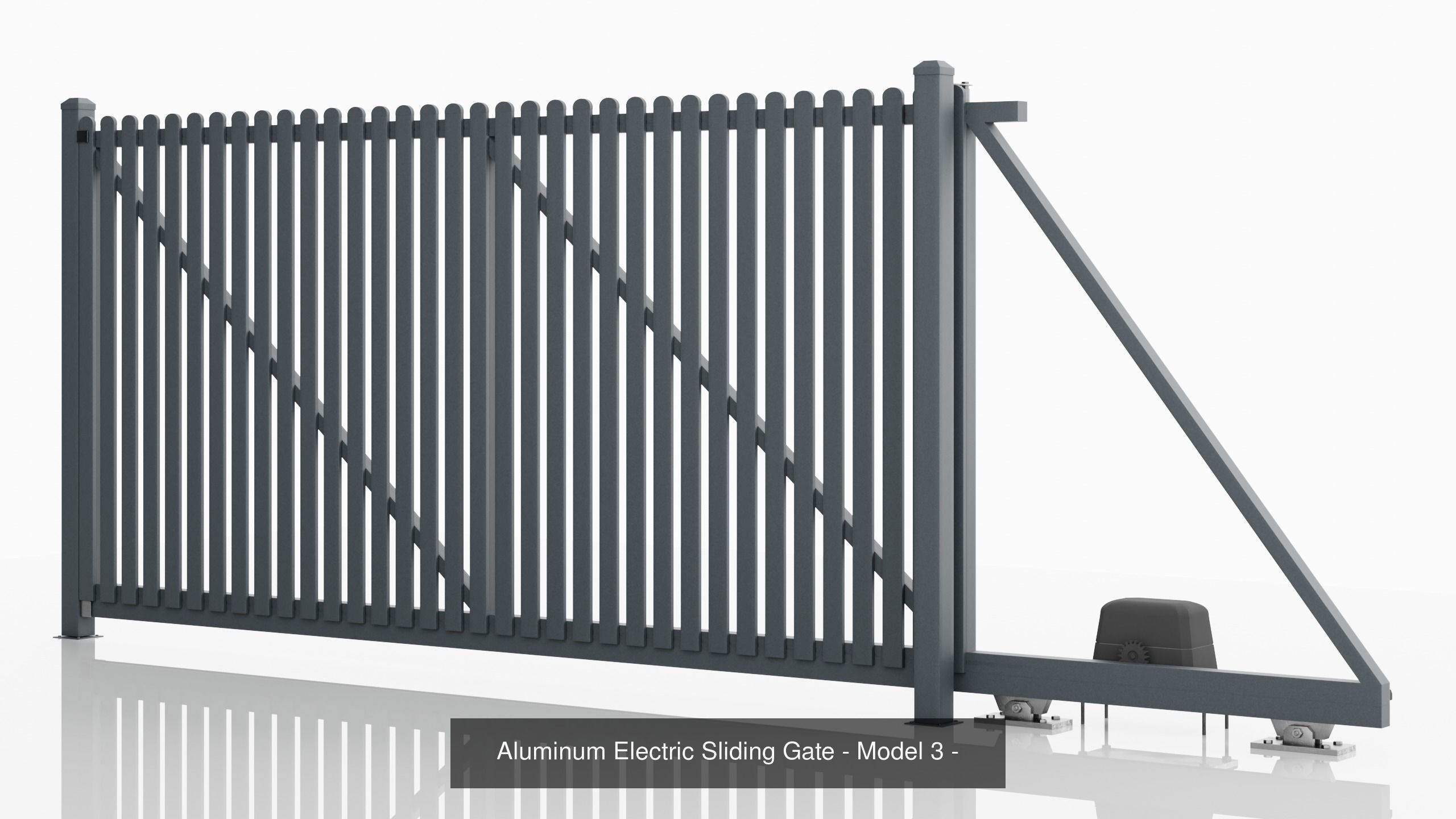 Aluminum Fence Model 3 3D Model Collection_2
