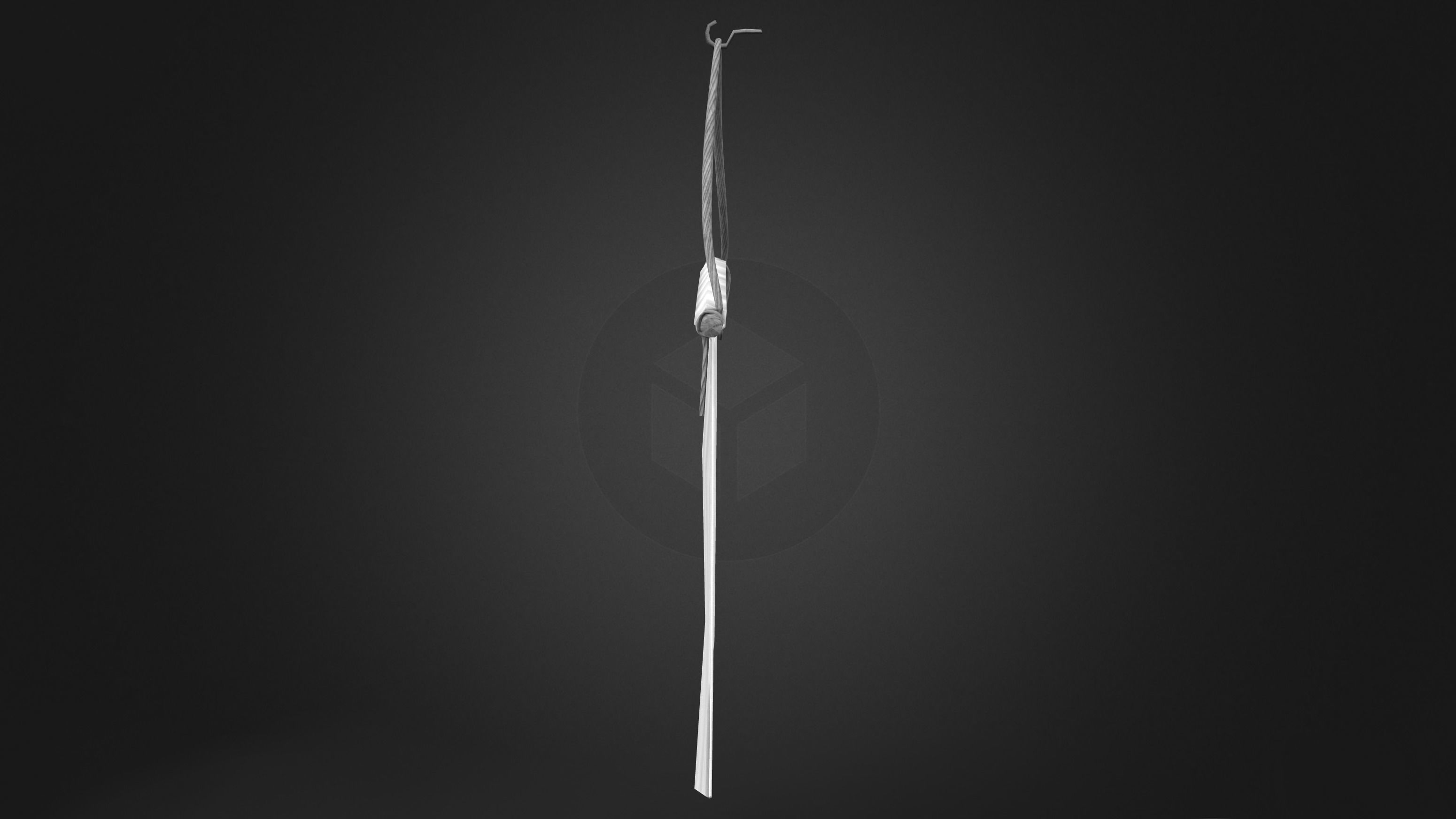 Wall Hanging Banners 1 Low-poly 3D model_3