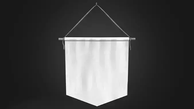 Wall Hanging Banners 1 Low-poly 3D model Wall Hanging Banners 1 Low-poly 3D model