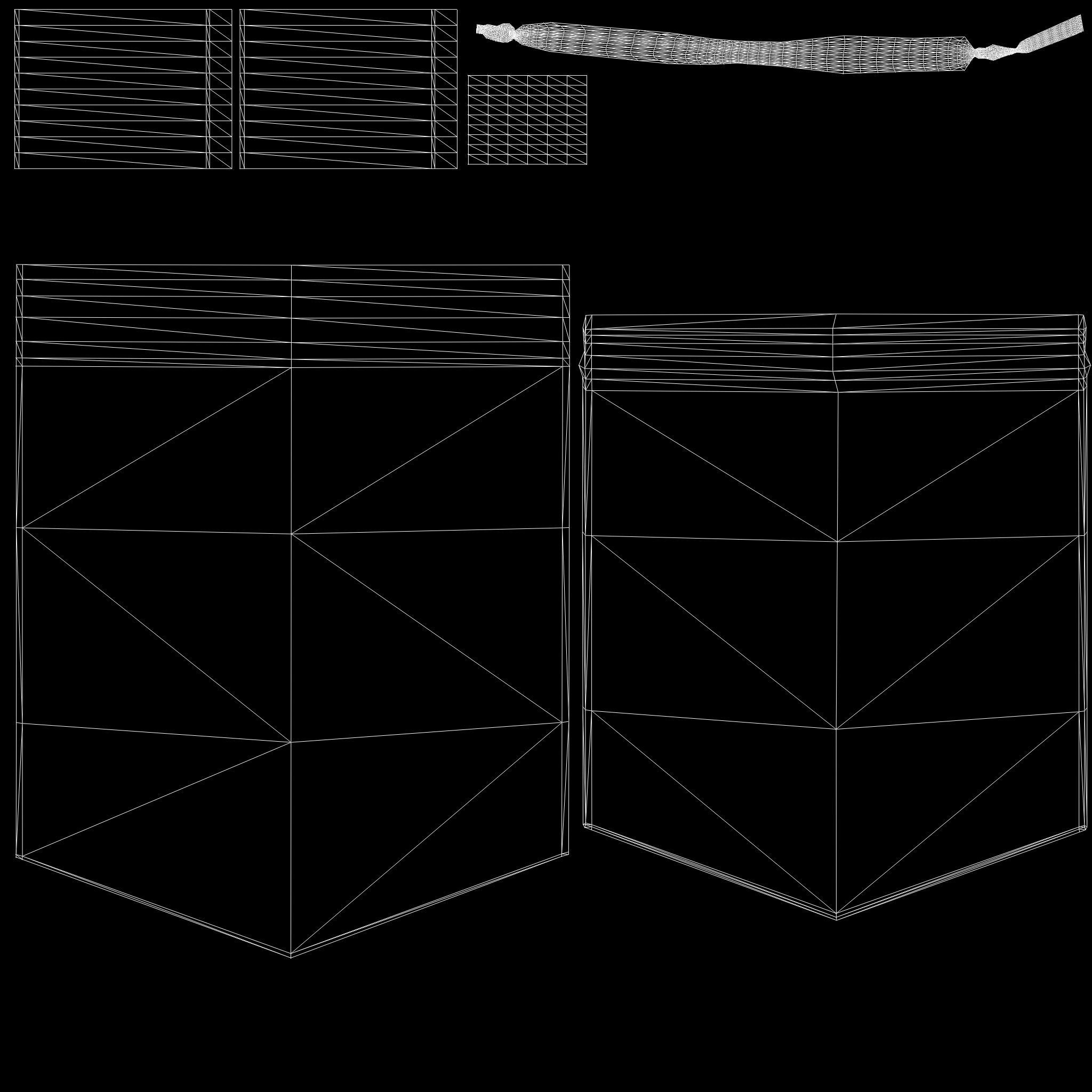 Wall Hanging Banners 1 Low-poly 3D model_11