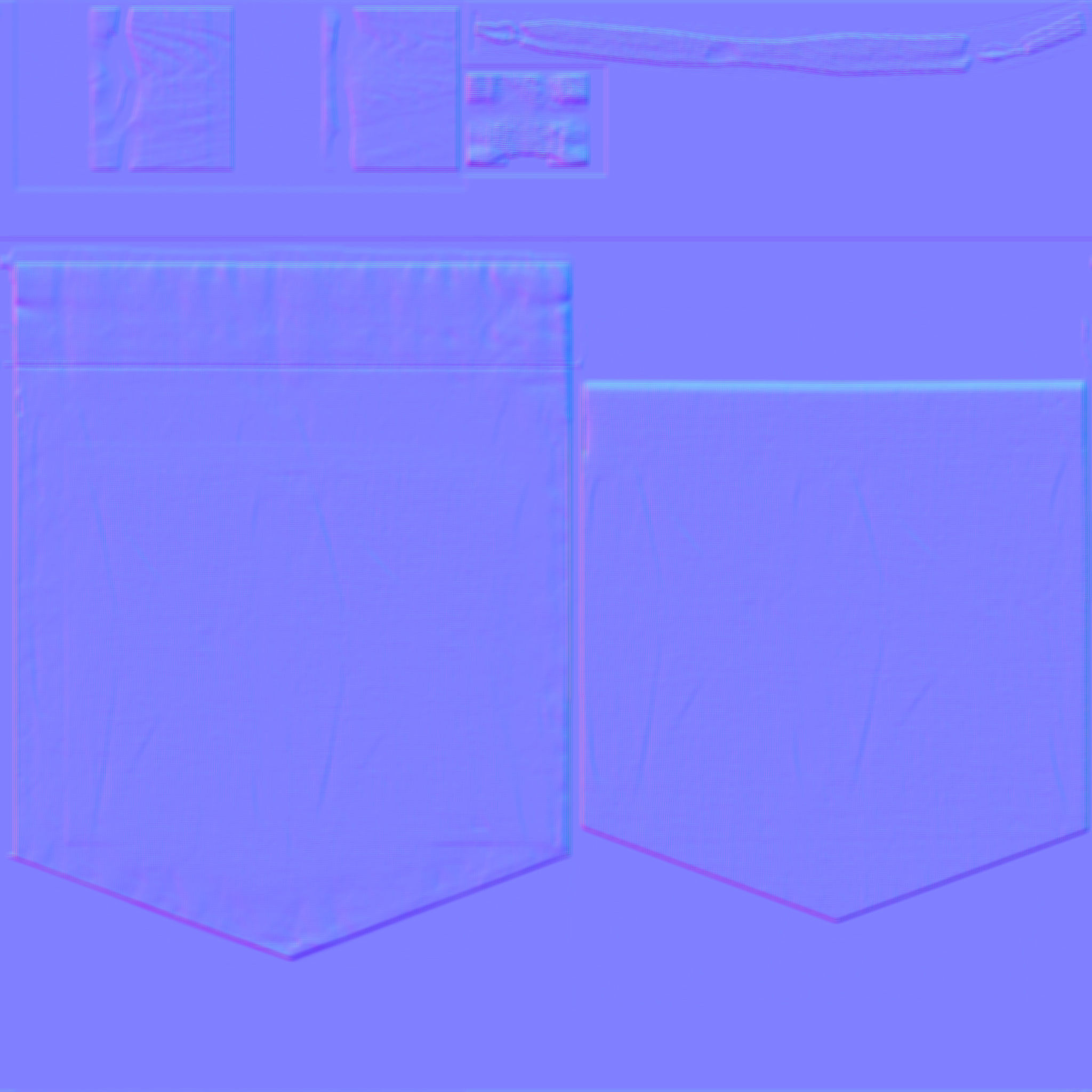 Wall Hanging Banners 1 Low-poly 3D model_8