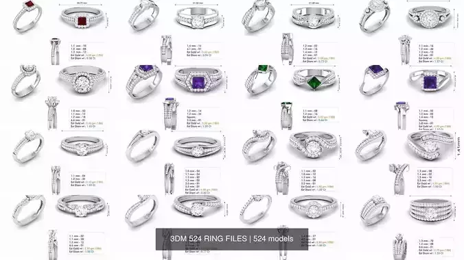 3DM 524 RING FILES 3D Model Collection