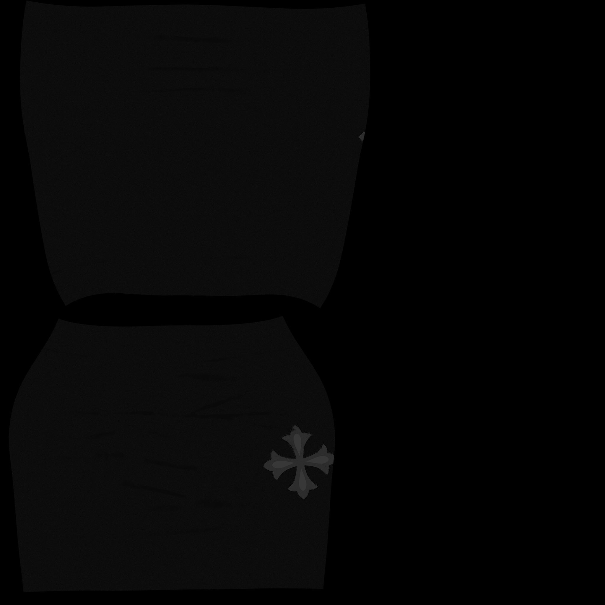 Black Leather Mini Skirt Low-poly 3D model_9