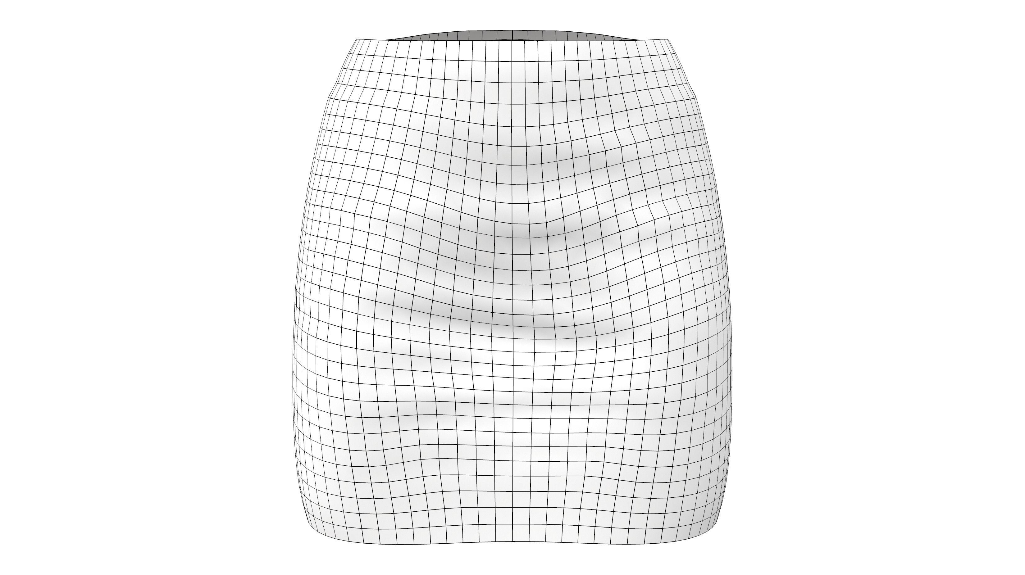 Black Leather Mini Skirt Low-poly 3D model_5