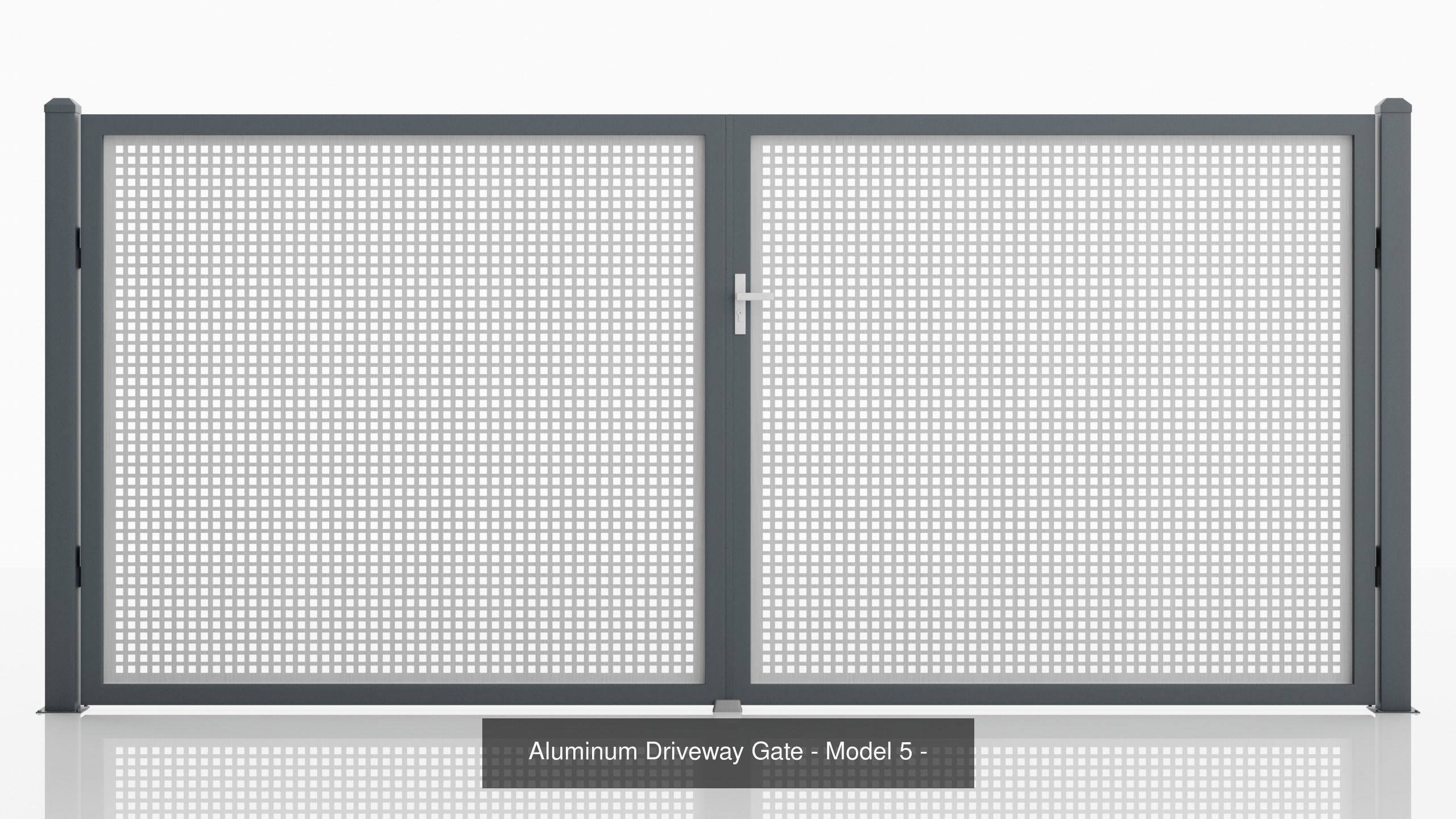 Aluminum Fence Model 5 3D Model Collection_1