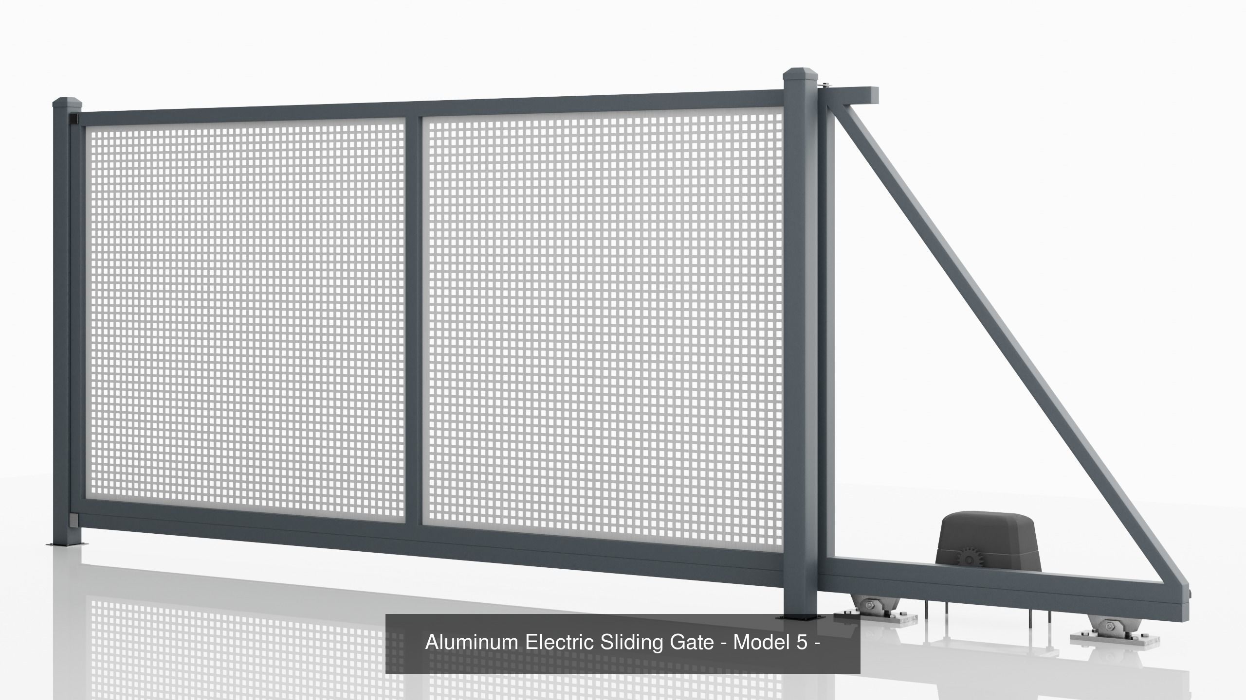 Aluminum Fence Model 5 3D Model Collection_2