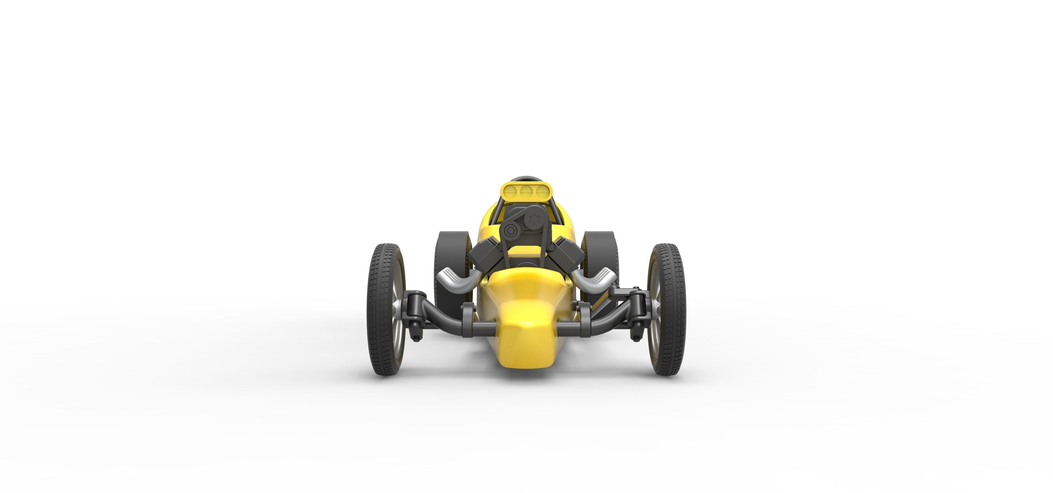 Front engine old school dragster with shell V3 Scale 1 to 25 3D print model_7