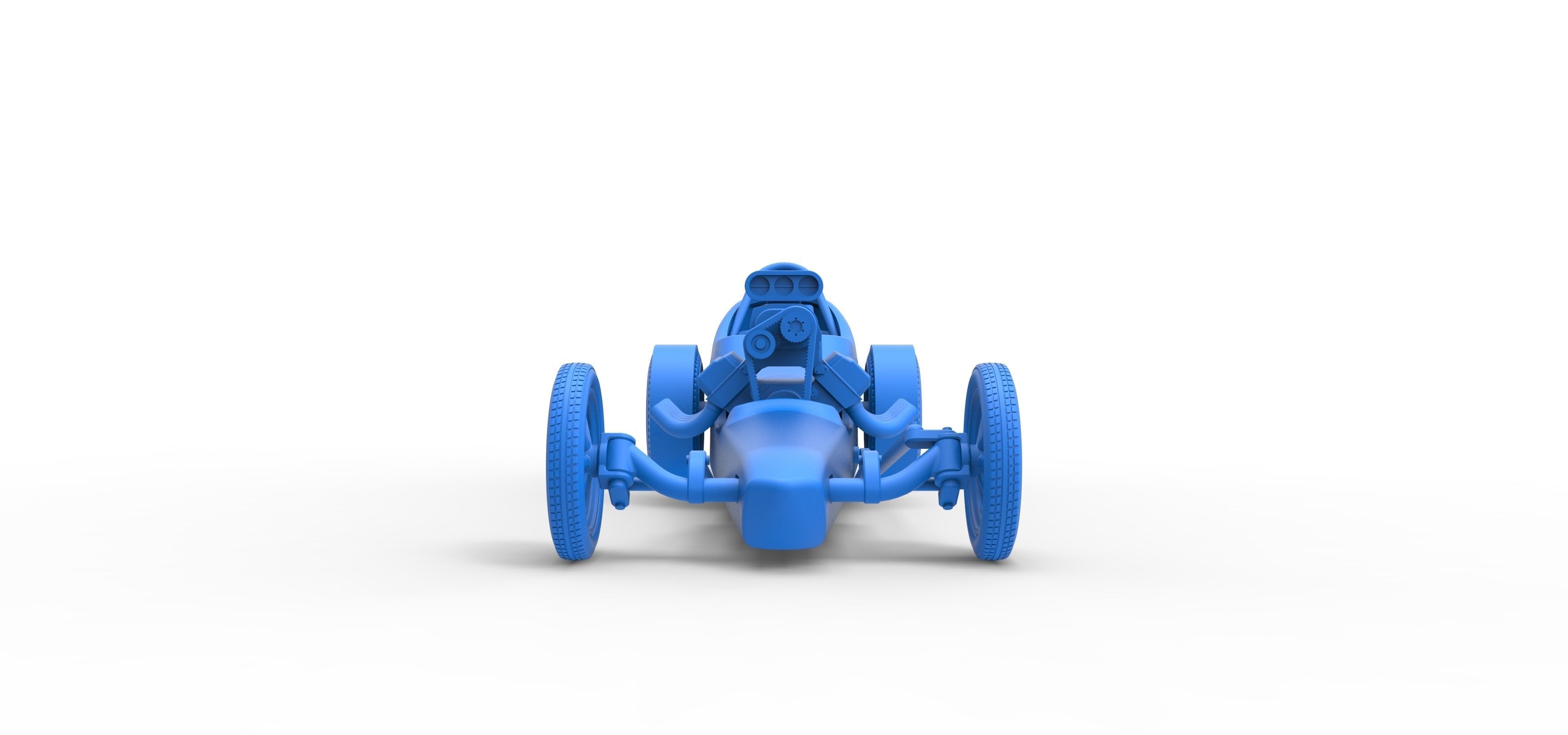 Front engine old school dragster with shell V3 Scale 1 to 25 3D print model_21