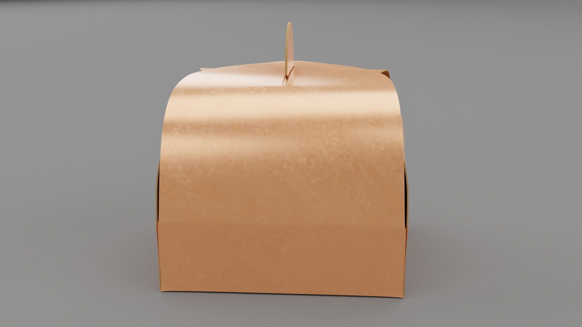 Empty packages cake box Low-poly 3D model_1