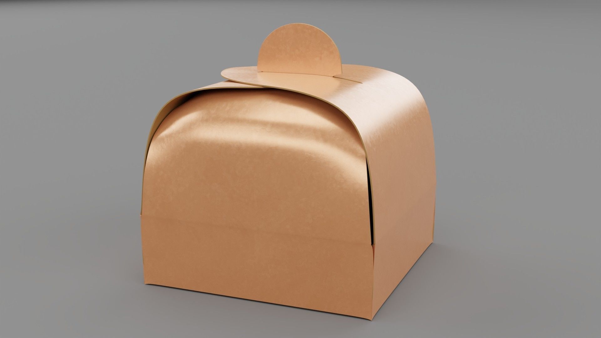Empty packages cake box Low-poly 3D model_3