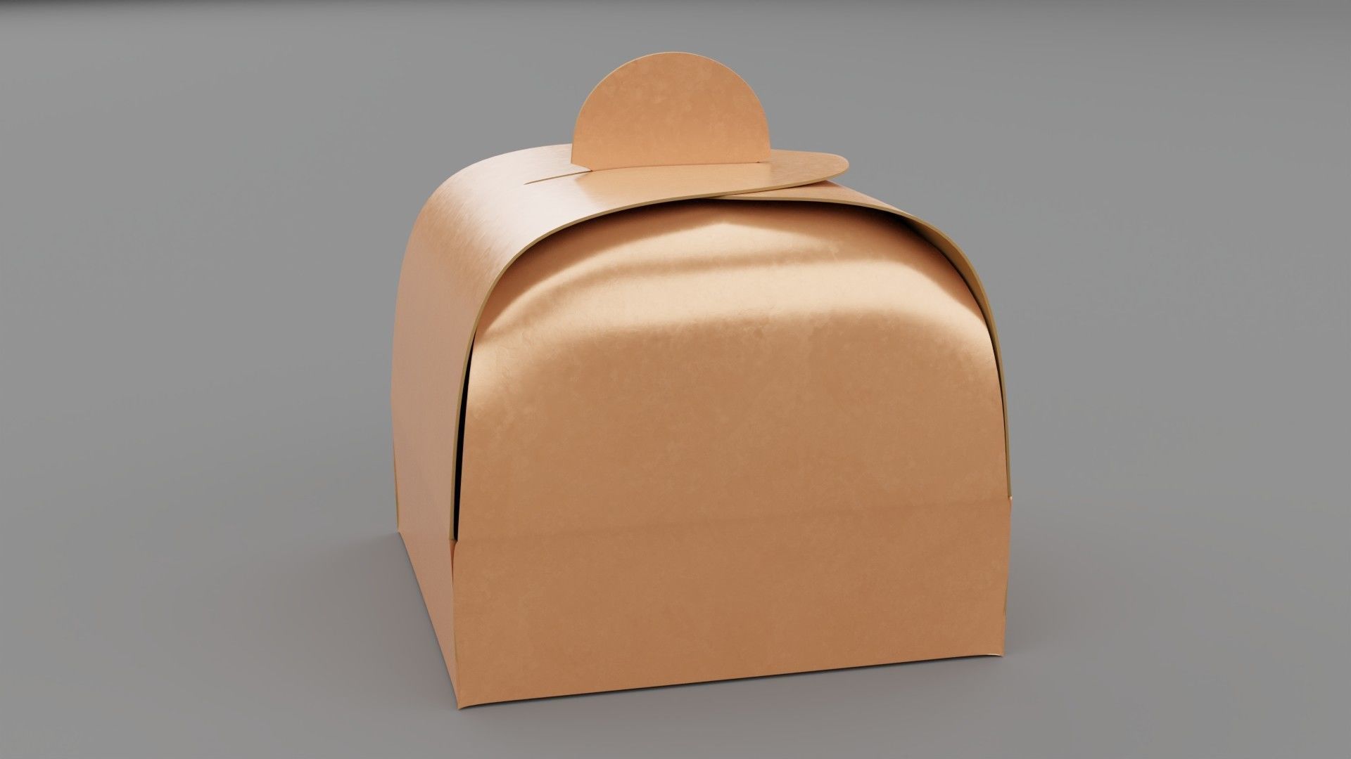 Empty packages cake box Low-poly 3D model_9