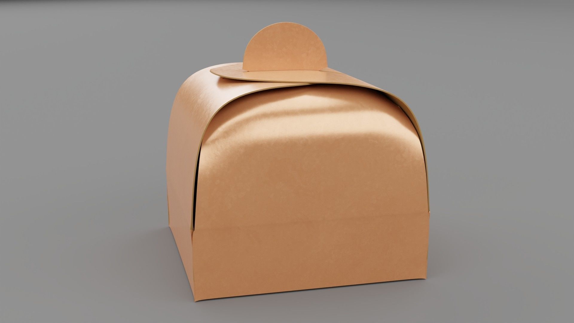 Empty packages cake box Low-poly 3D model_4