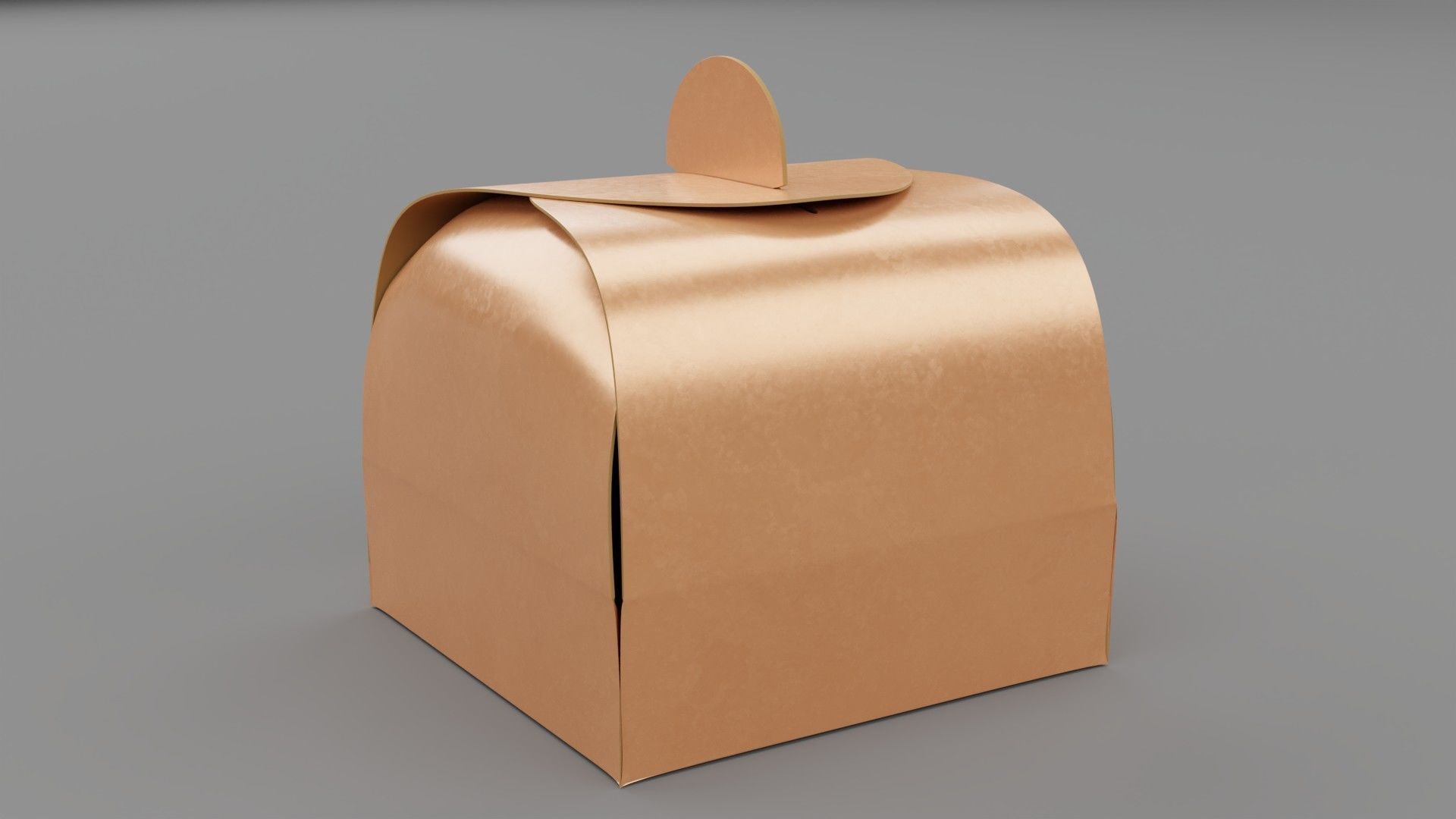 Empty packages cake box Low-poly 3D model_7
