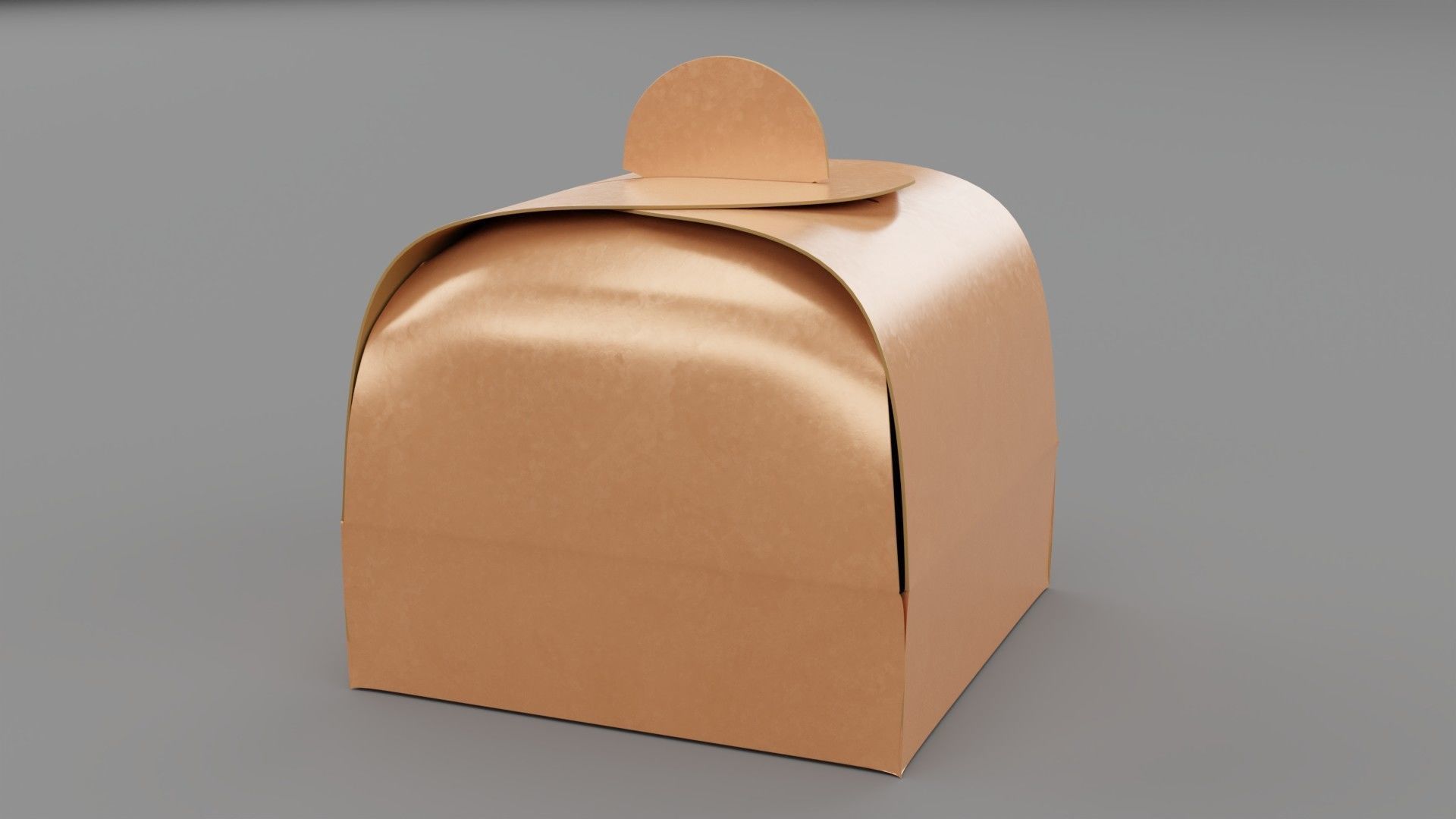 Empty packages cake box Low-poly 3D model_8