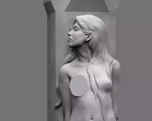 Standing girl model  Vase 3D print model