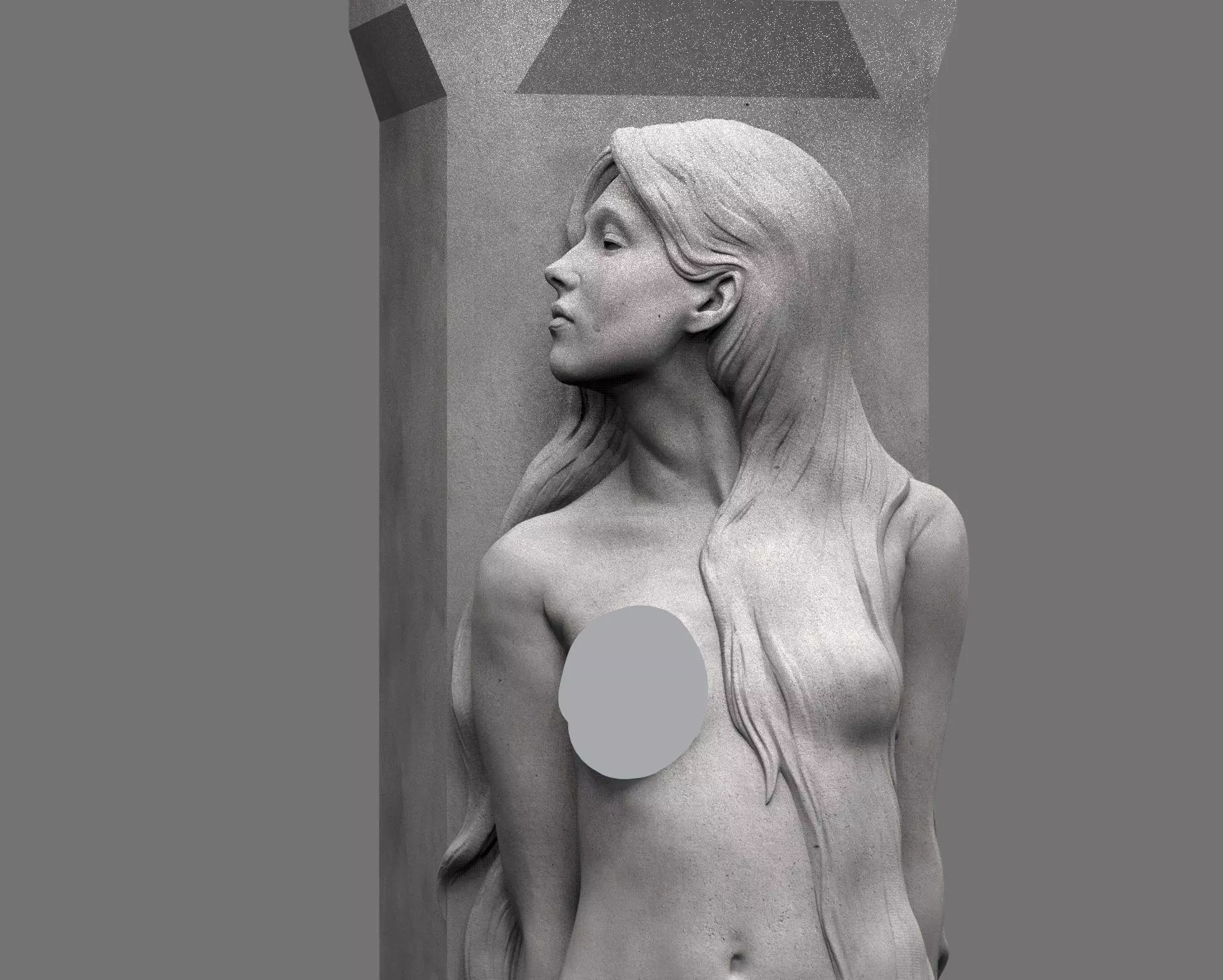 Standing girl model  Vase 3D print model_0