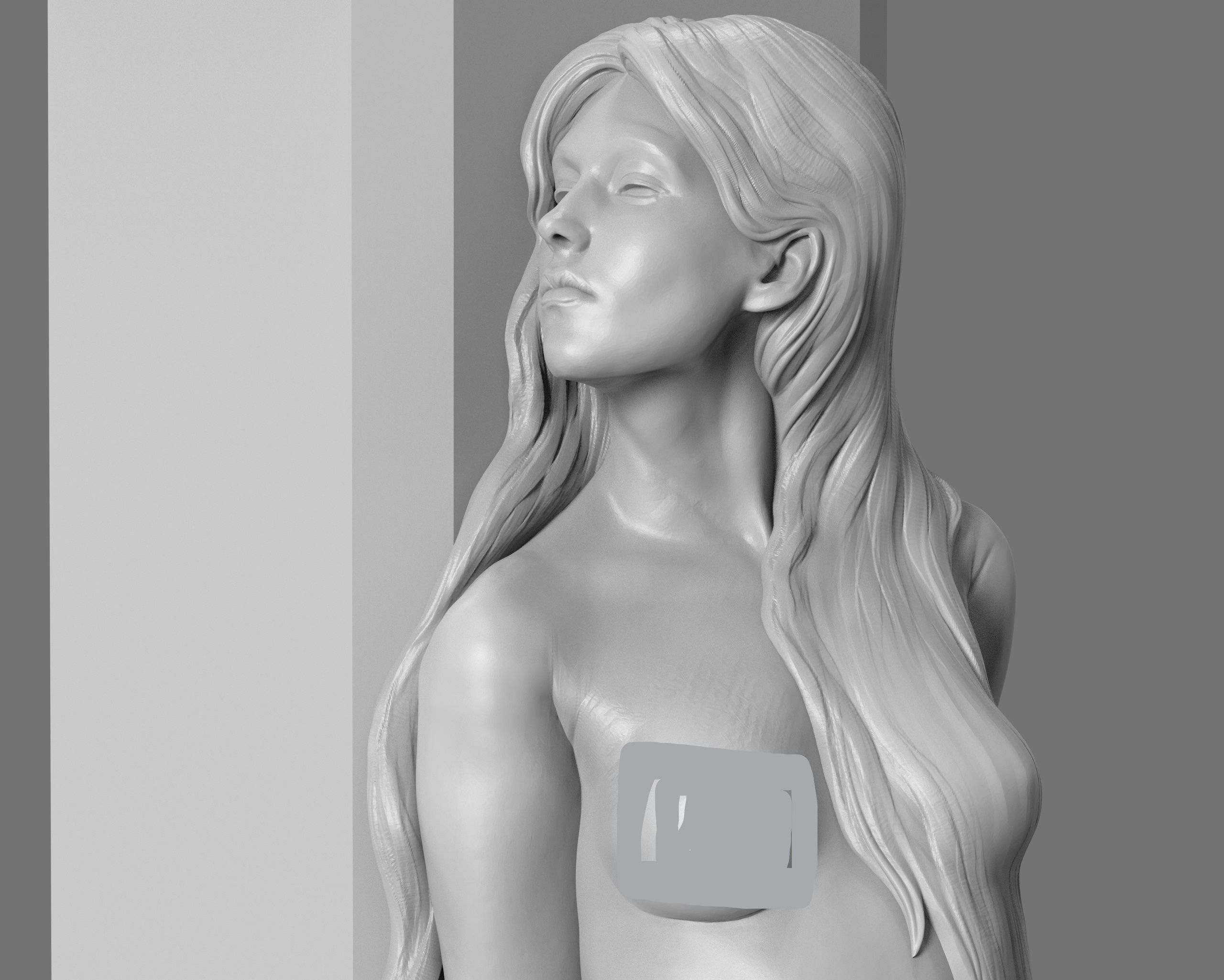 Standing girl model  Vase 3D print model_7