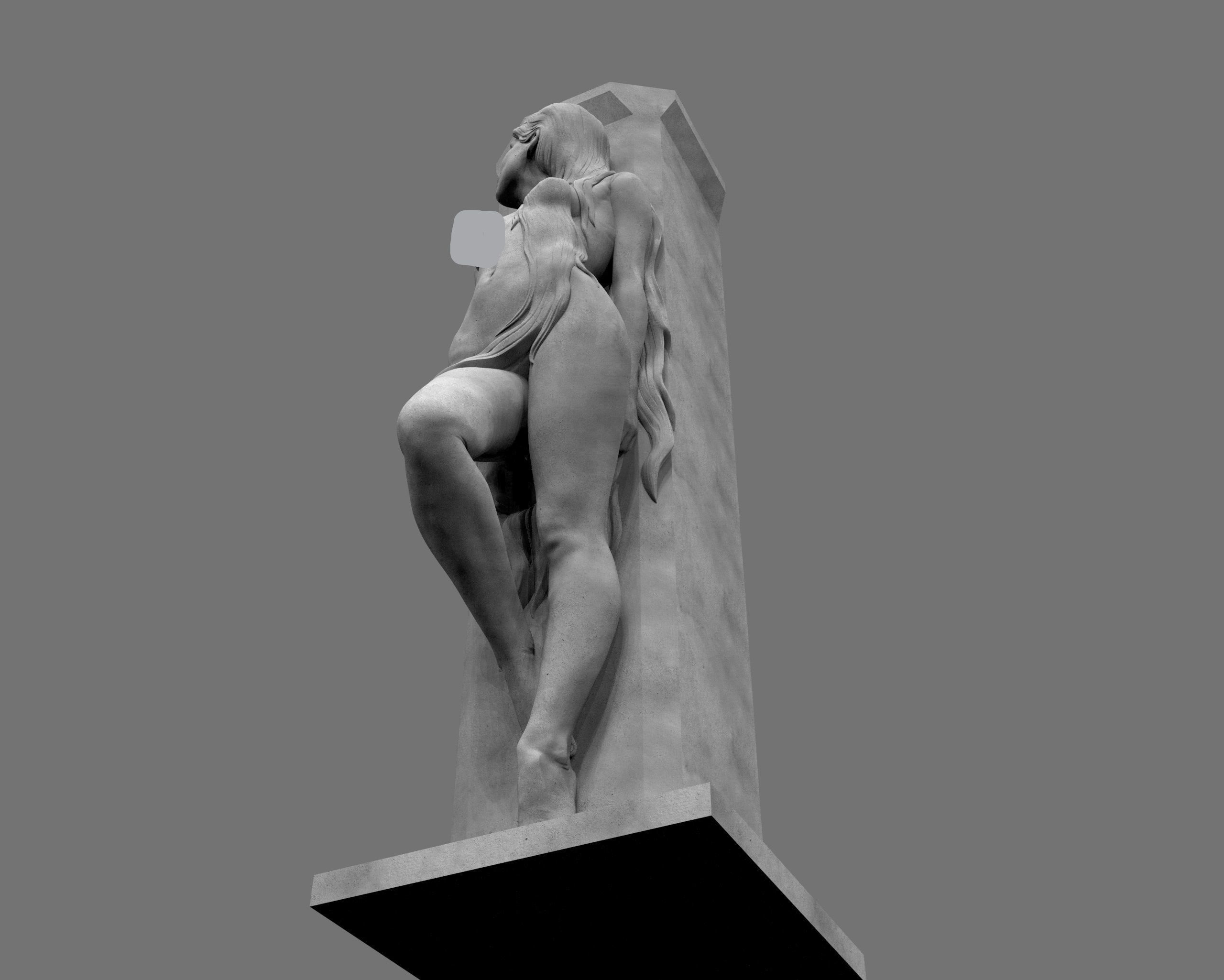 Standing girl model  Vase 3D print model_5