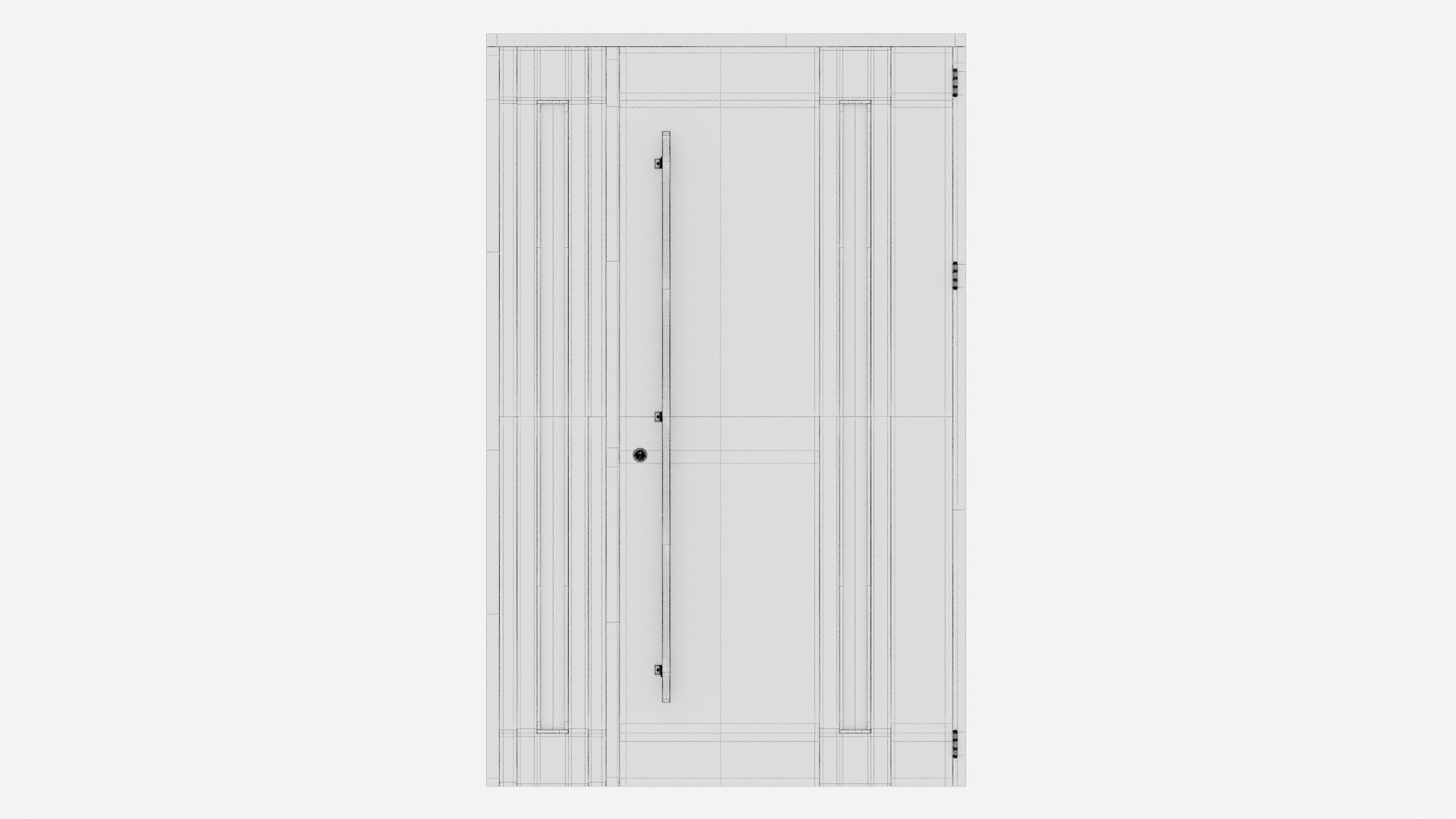 Aluminium door 151 3D model_5