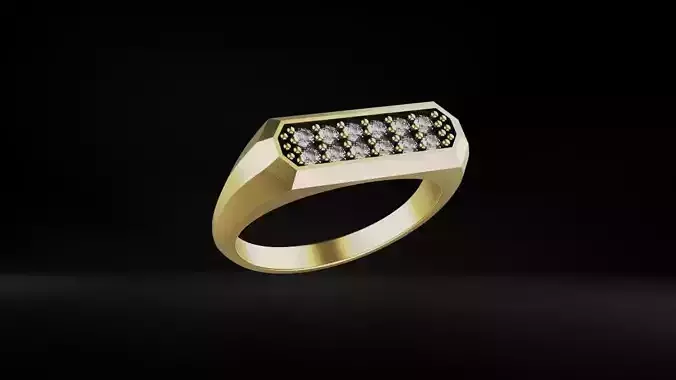 David yurman style man ring 3d Model