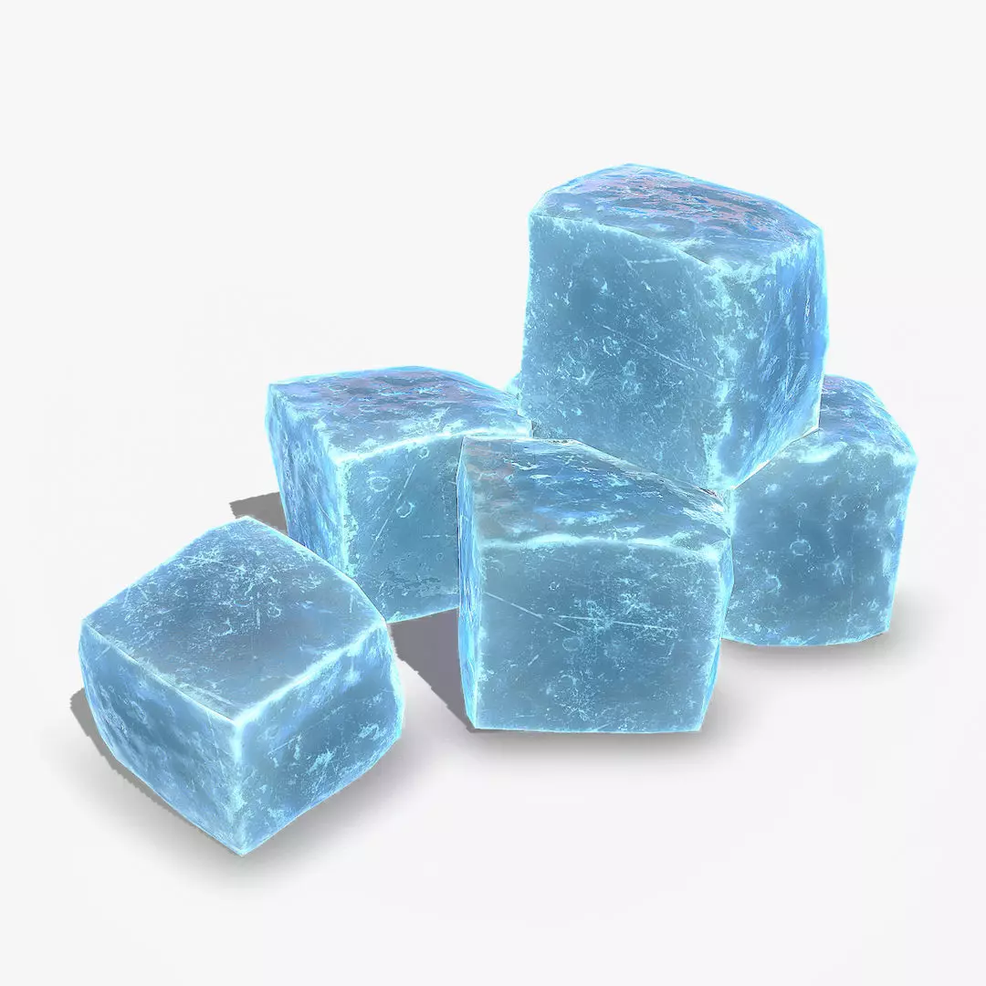 Ice Cube Low-poly 3D model