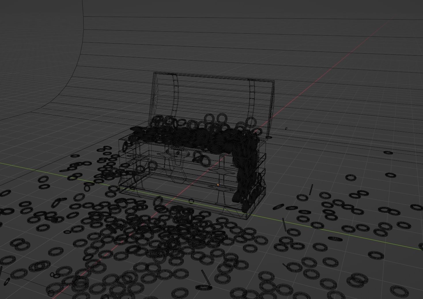 Pirate Chest with Golds 3D model_16