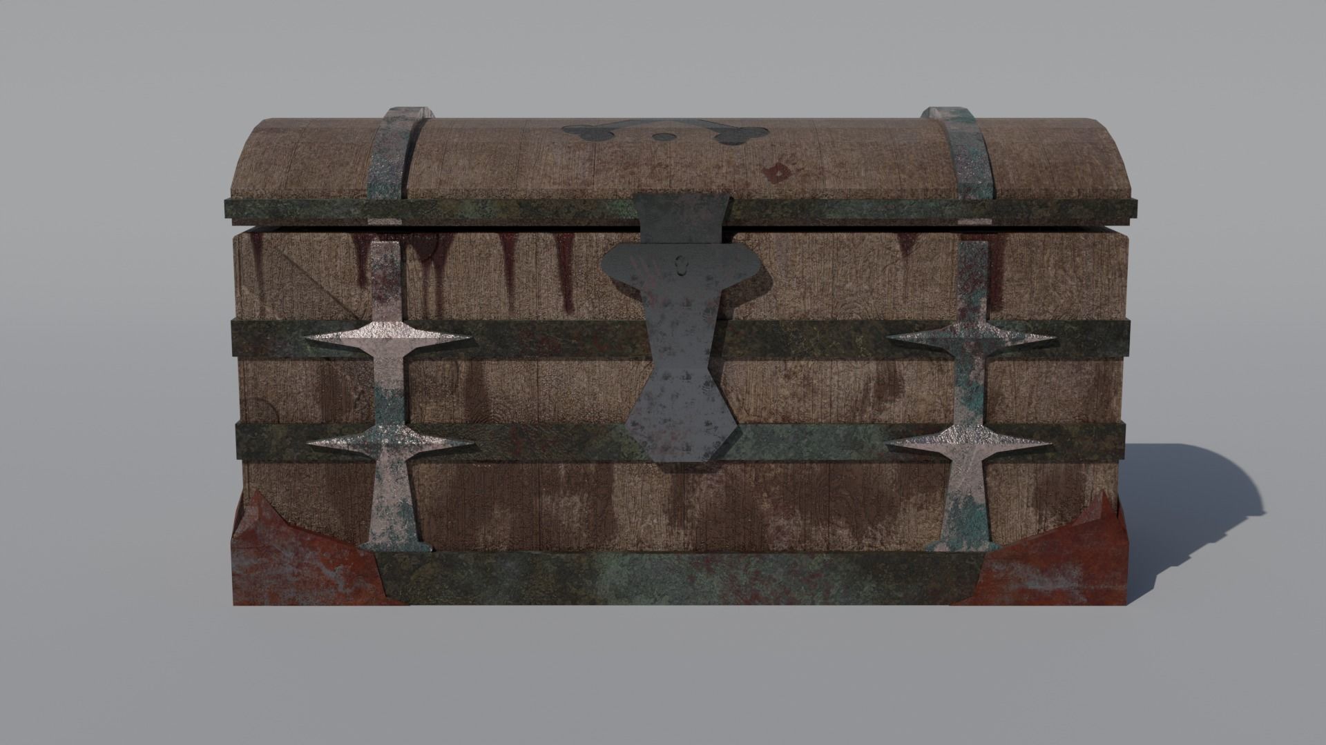 Pirate Chest with Golds 3D model_1