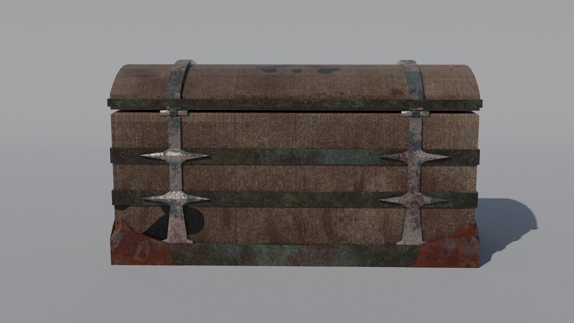 Pirate Chest with Golds 3D model_3