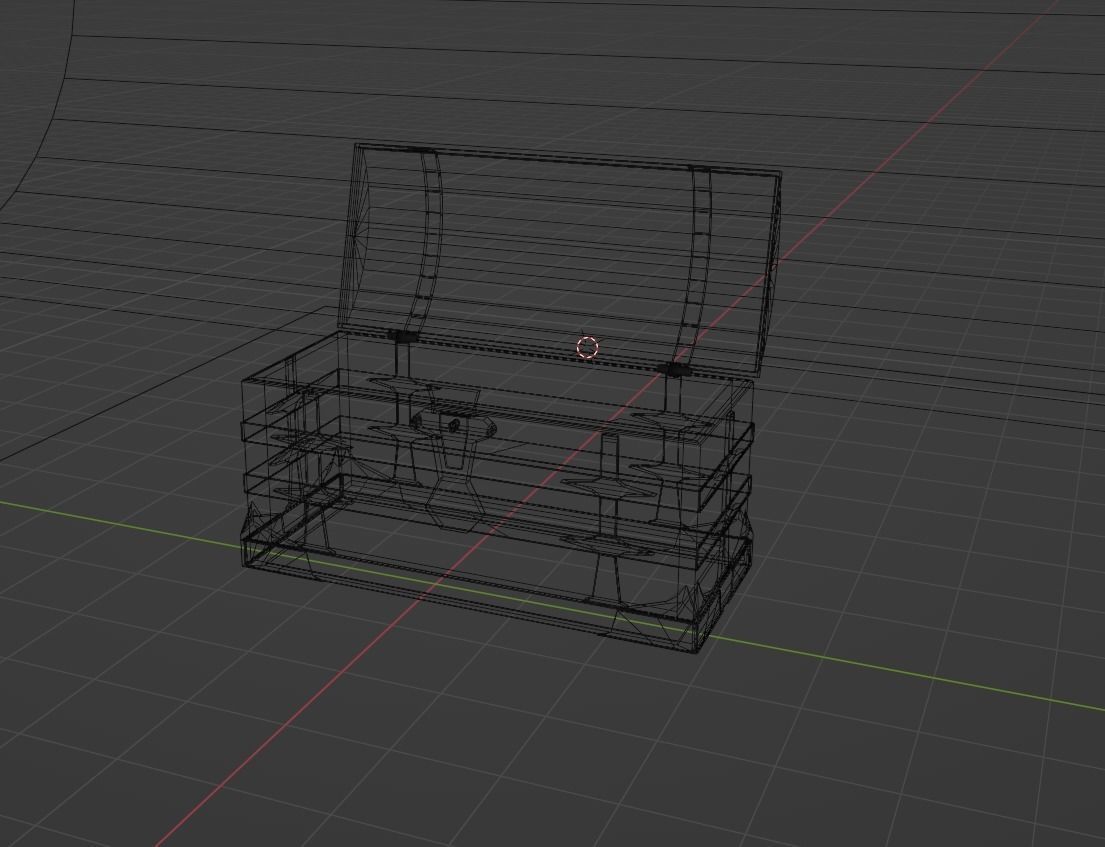 Pirate Chest with Golds 3D model_15