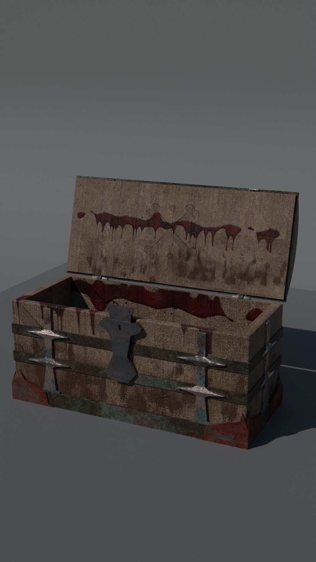 Pirate Chest with Golds 3D model_7